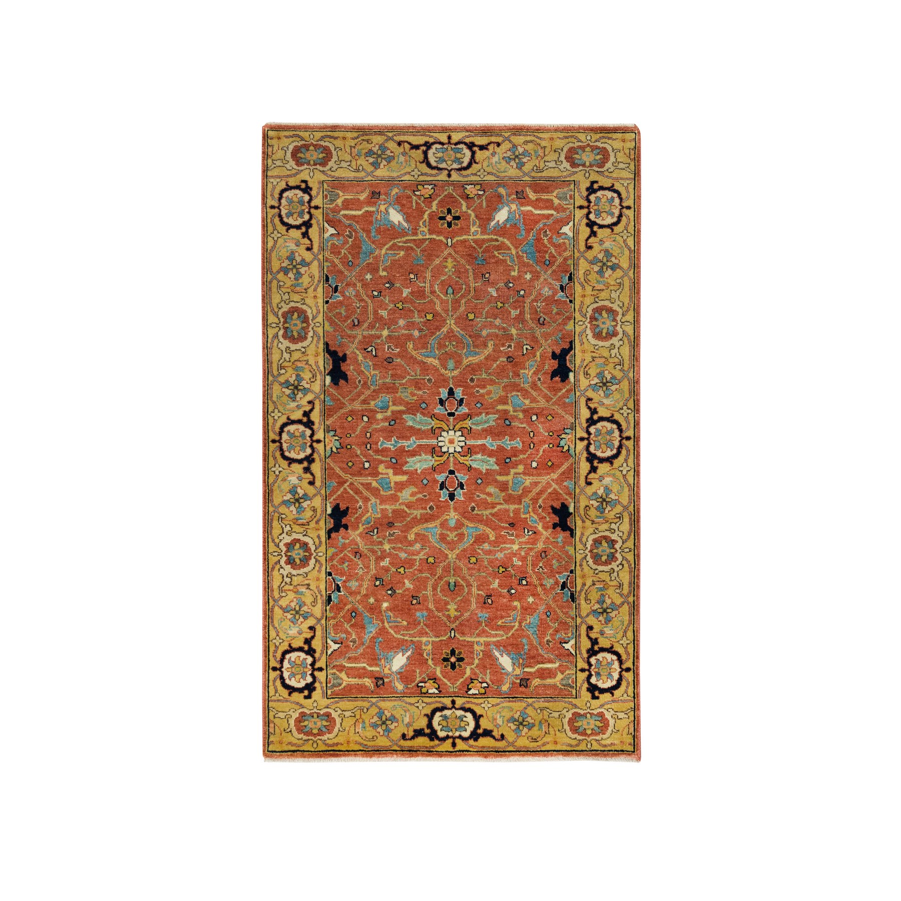  Wool Hand-Knotted Area Rug 3'1