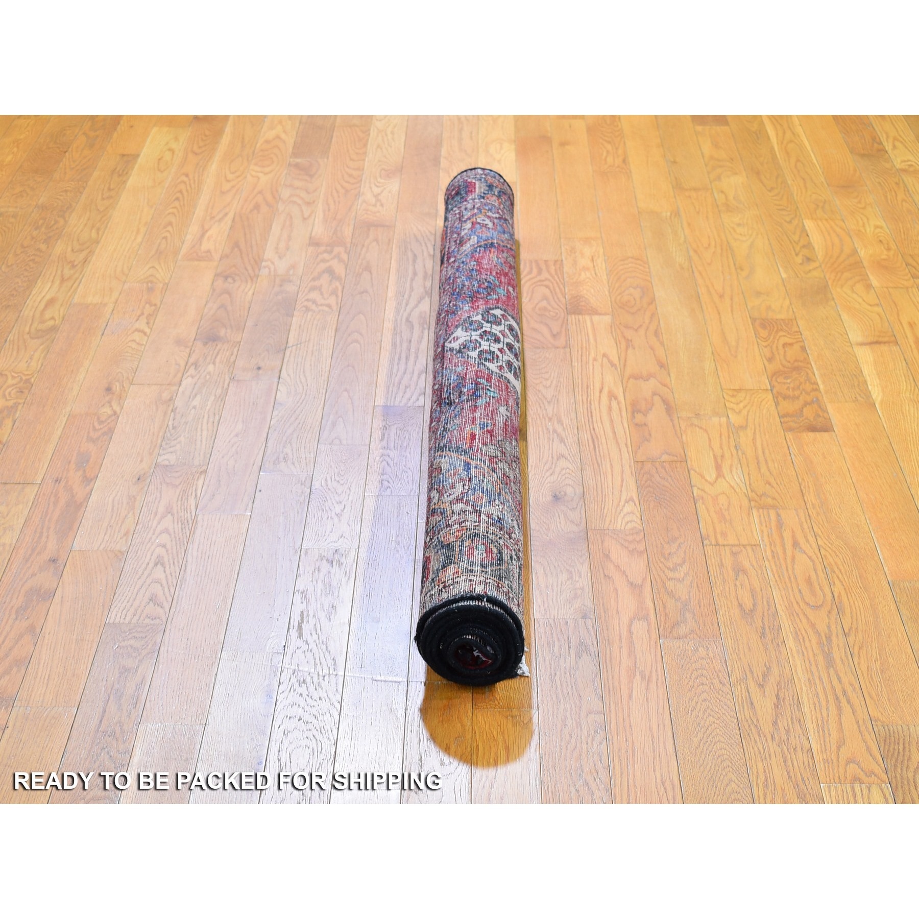 5'1"x7'2" Vintage Persian Hamadan Ivory with Flower Bouquet Design Pure Wool Hand Knotted Oriental Rug Sh66032