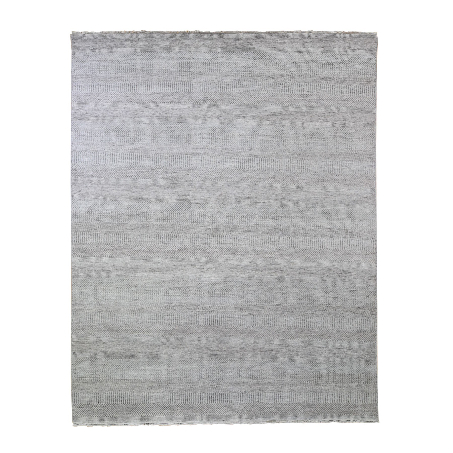 Mid Century Modern Collection Hand Knotted Grey Rug No: 1132114