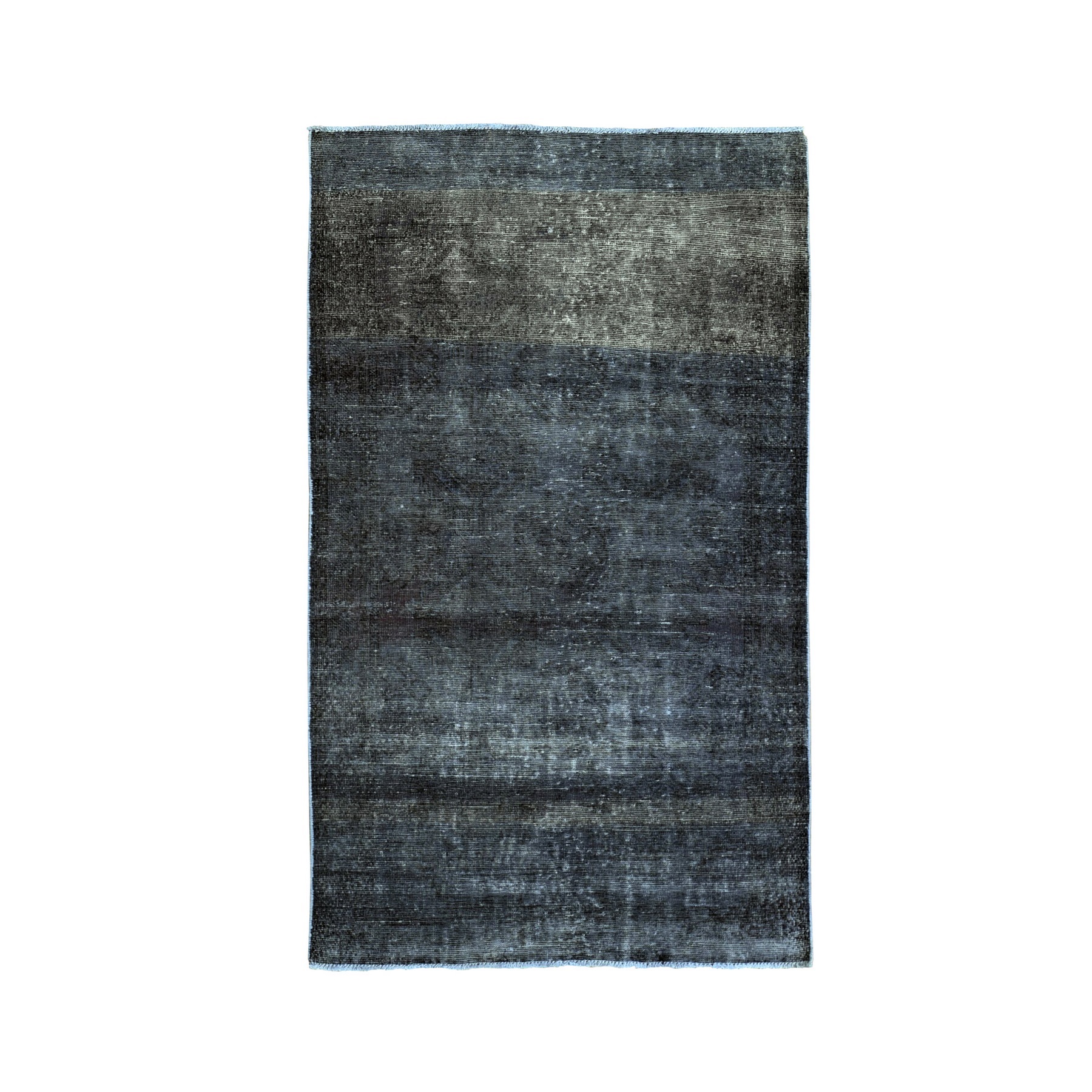 Fetneh Collection And Vintage Overdyed Collection Hand Knotted Grey Rug No: 1132136
