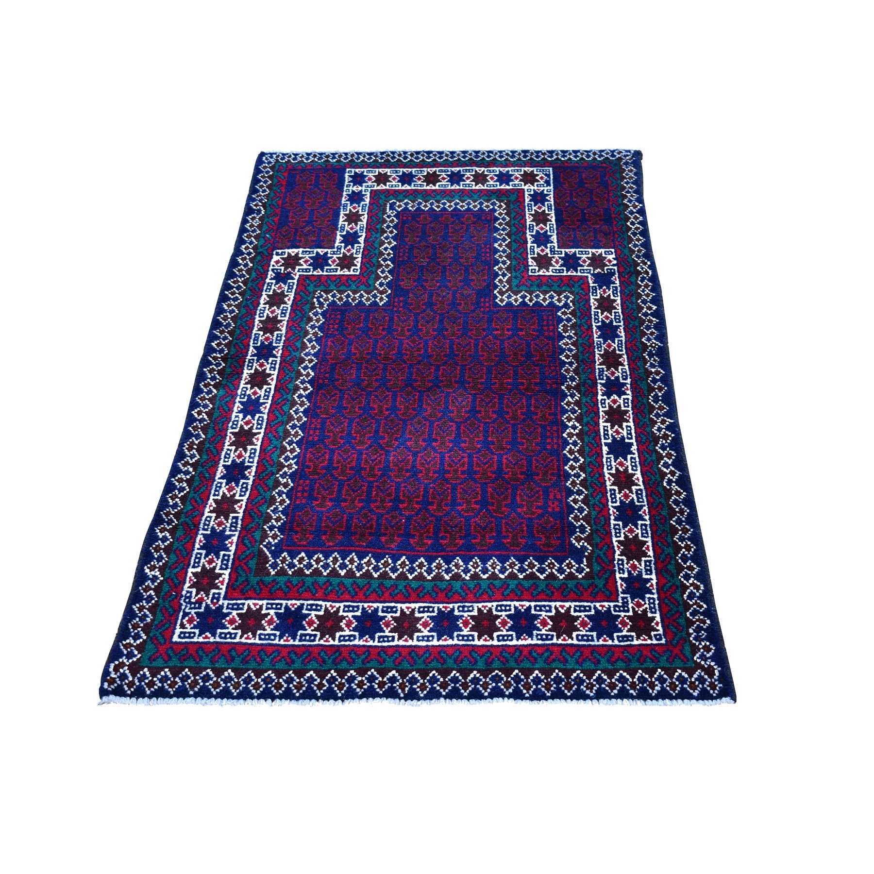 Nomadic And Village Collection Hand Knotted Blue Rug No: 1132140