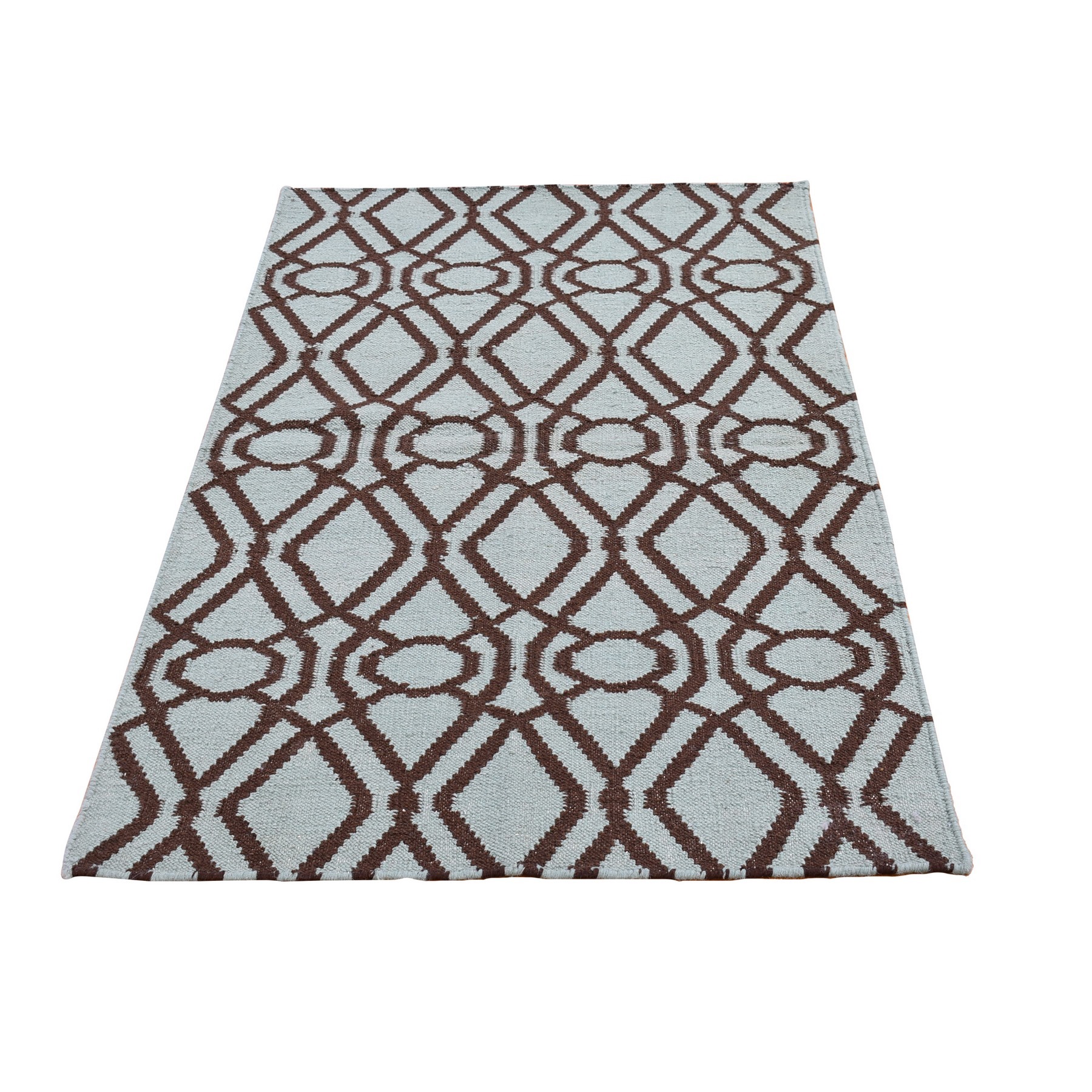 Fine Kilim Collection Hand Woven Green Rug No: 1132150