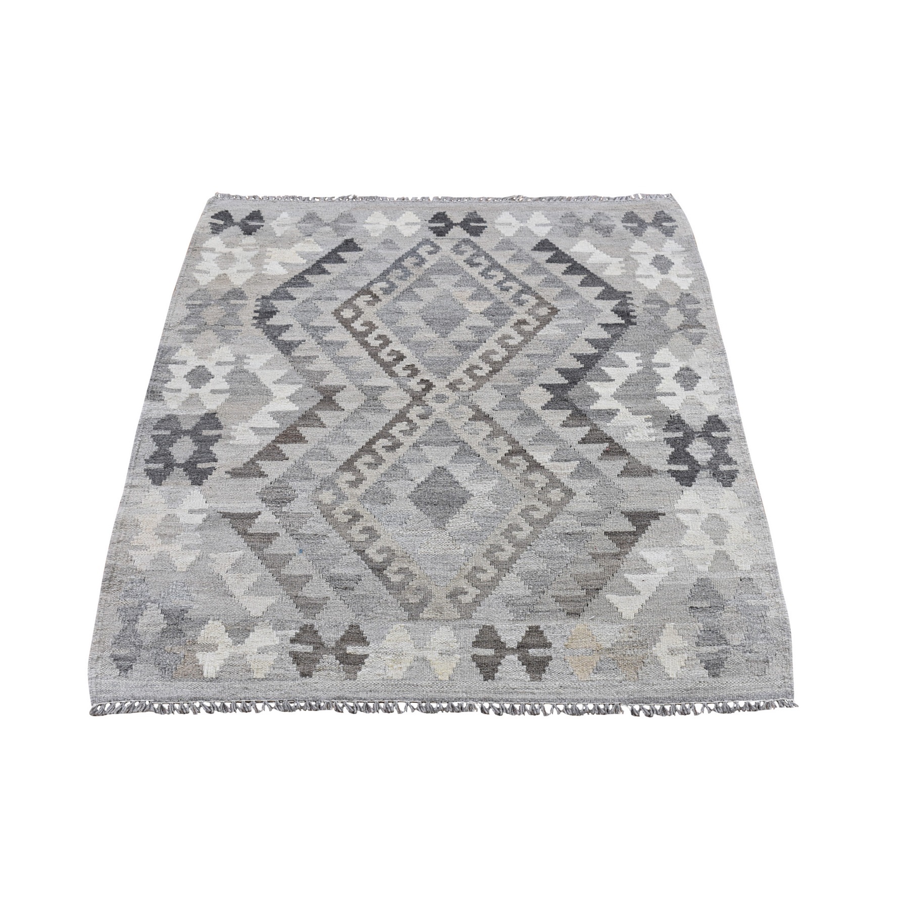 Fine Kilim Collection Hand Woven Grey Rug No: 1132238