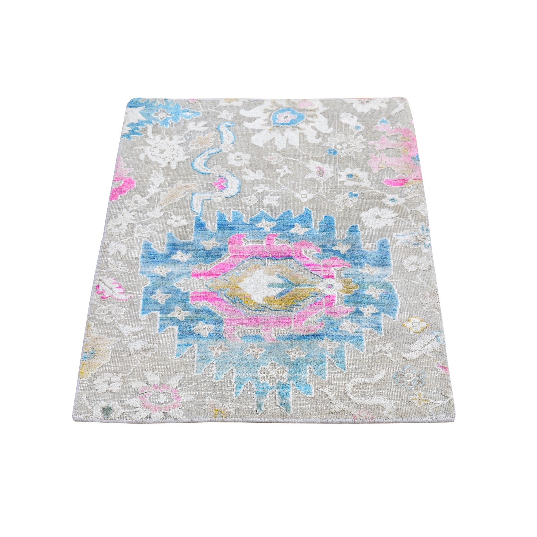 Transitional Hand Knotted Grey Rug No: 1132290