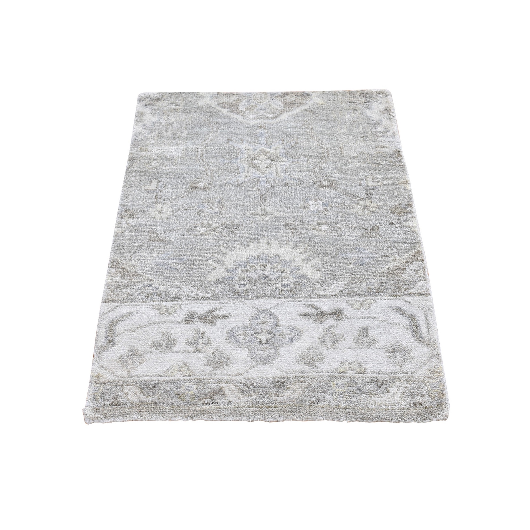 Agra And Turkish Collection Hand Knotted Grey Rug No: 1132312