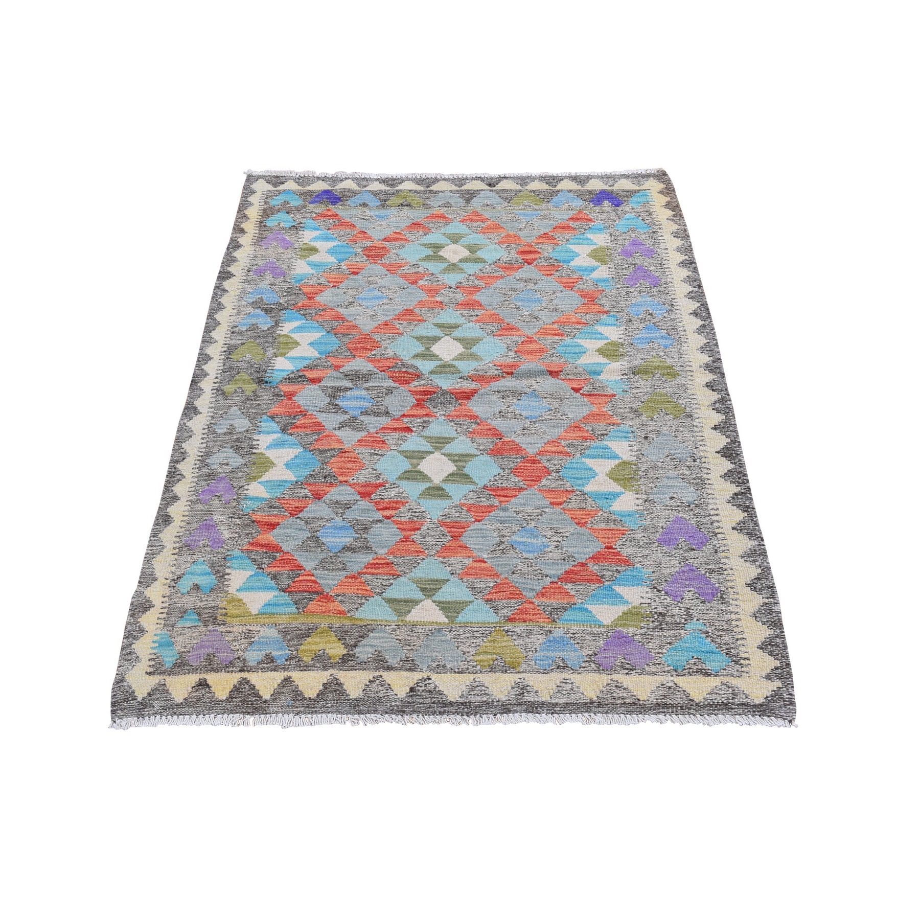 Fine Kilim Collection Hand Woven Ivory Rug No: 1132336