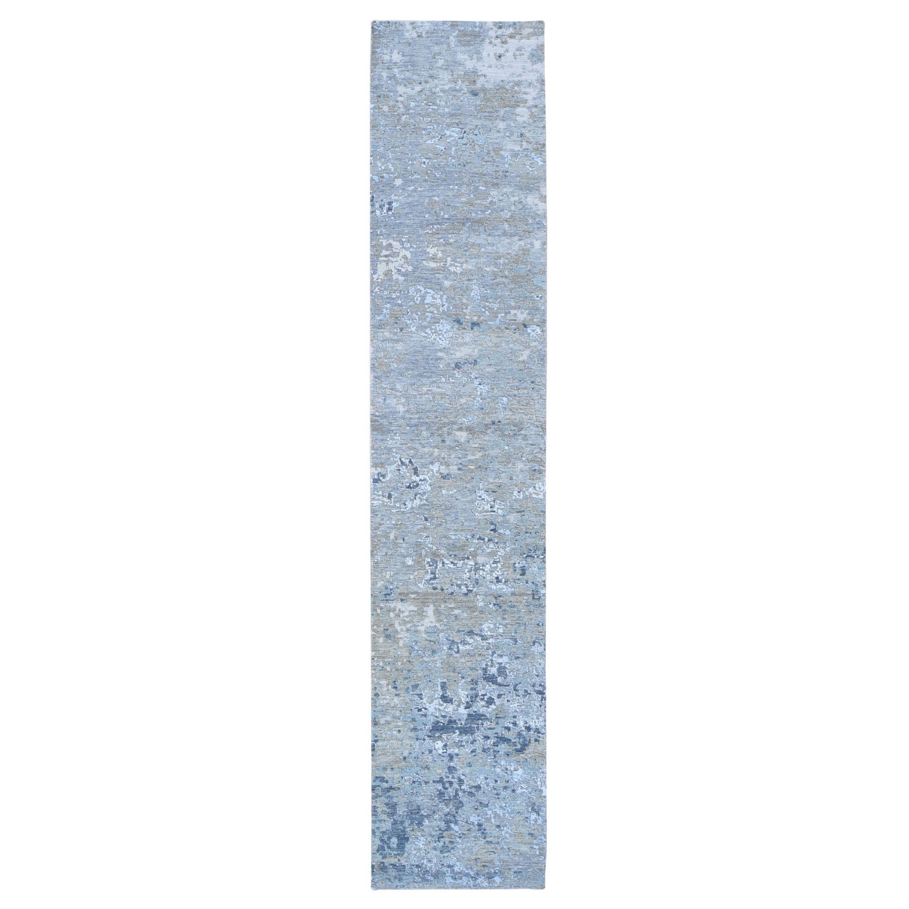 Mid Century Modern Collection Hand Knotted Grey Rug No: 1132394