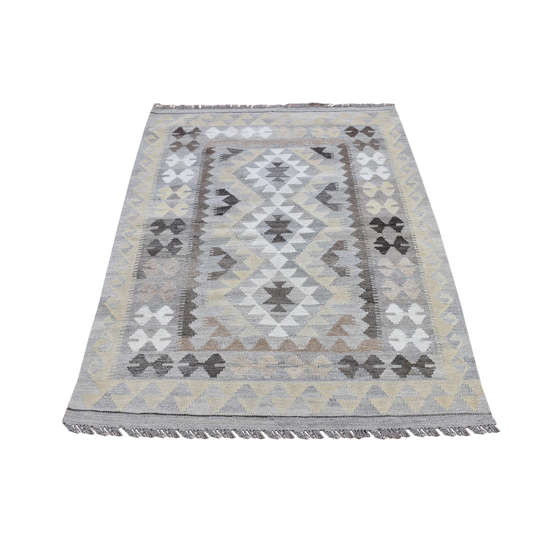 Fine Kilim Collection Hand Woven Grey Rug No: 1132448