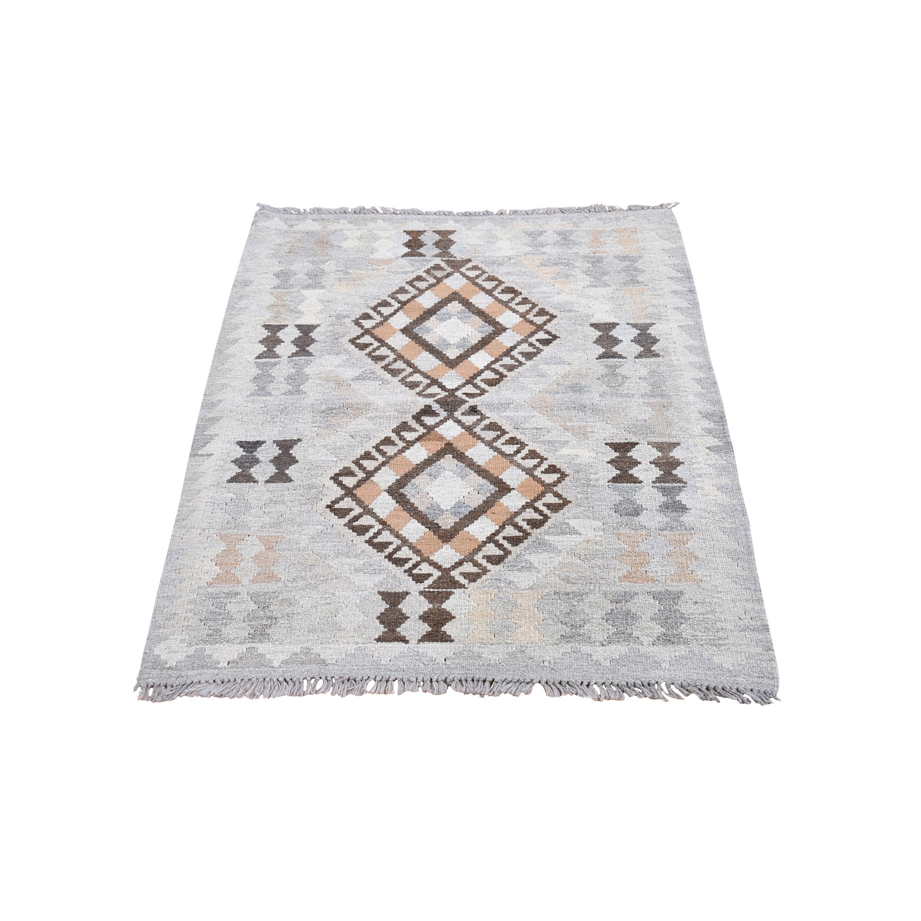 Fine Kilim Collection Hand Woven Grey Rug No: 1132450