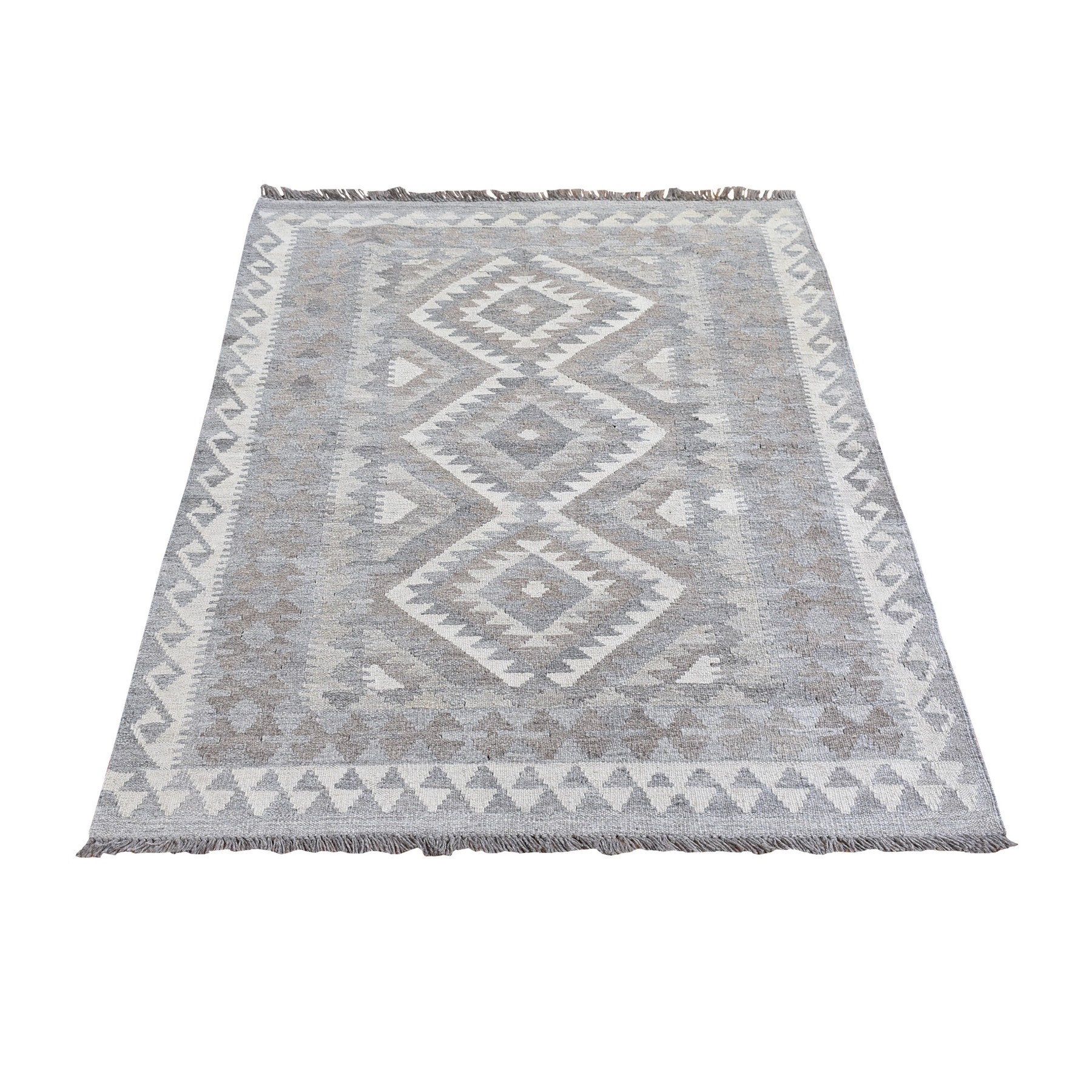 Fine Kilim Collection Hand Woven Grey Rug No: 1132546