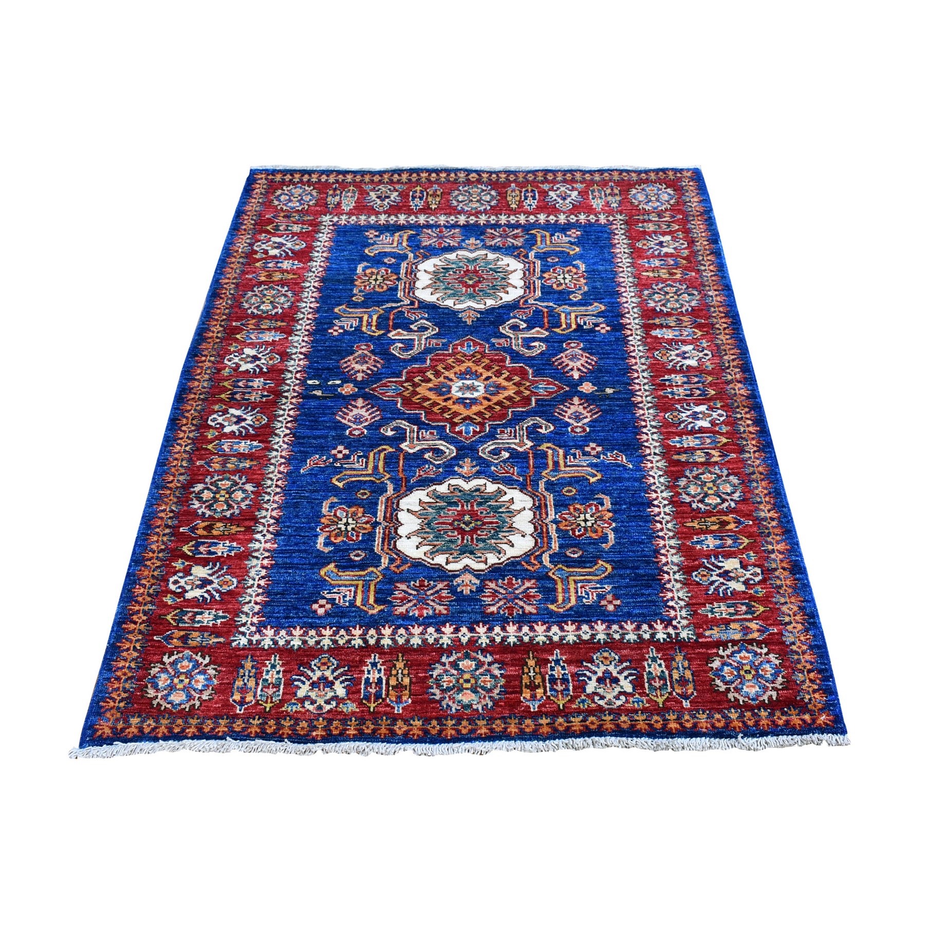 Caucasian Collection Hand Knotted Blue Rug No: 1132562