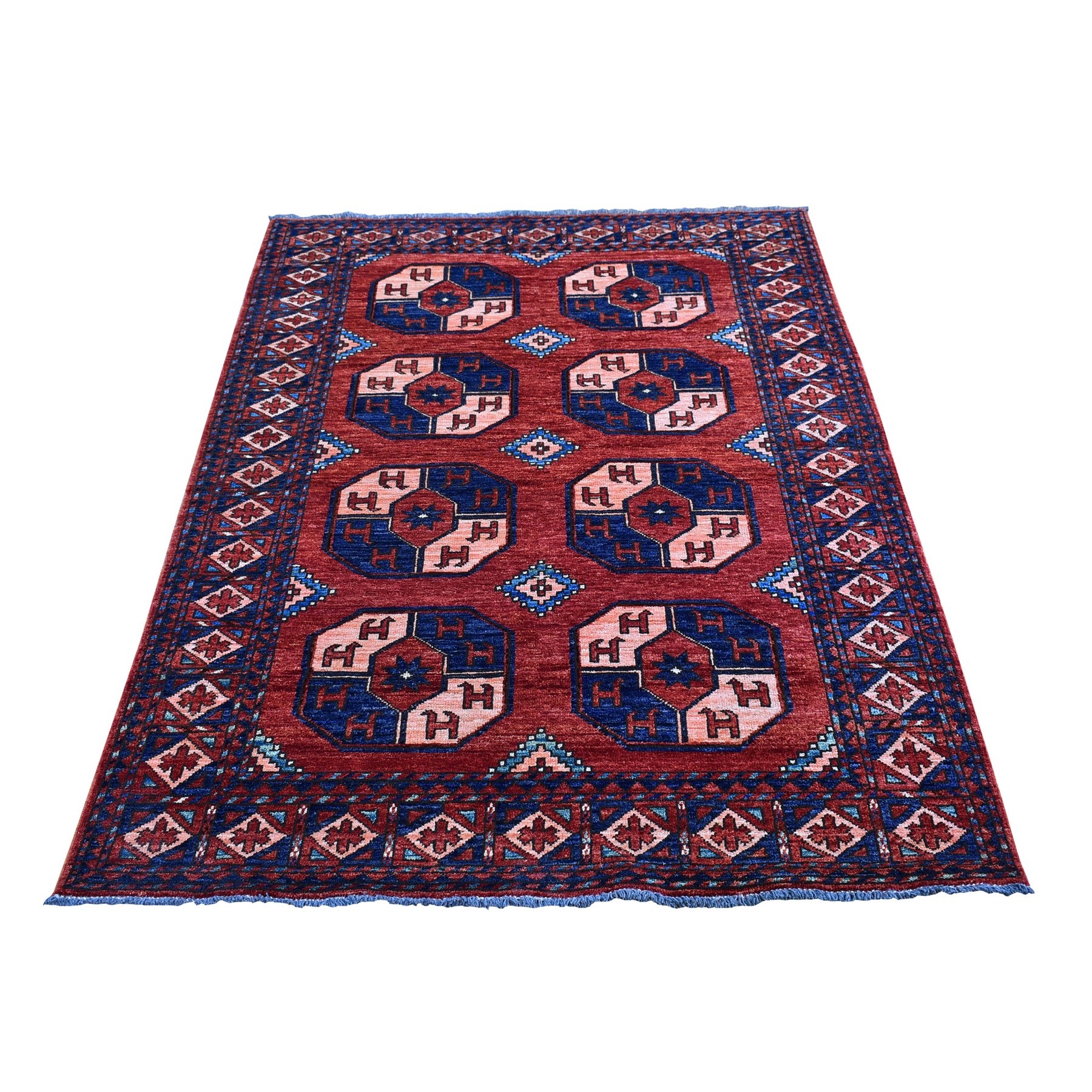 Nomadic And Village Collection Hand Knotted Red Rug No: 1132574
