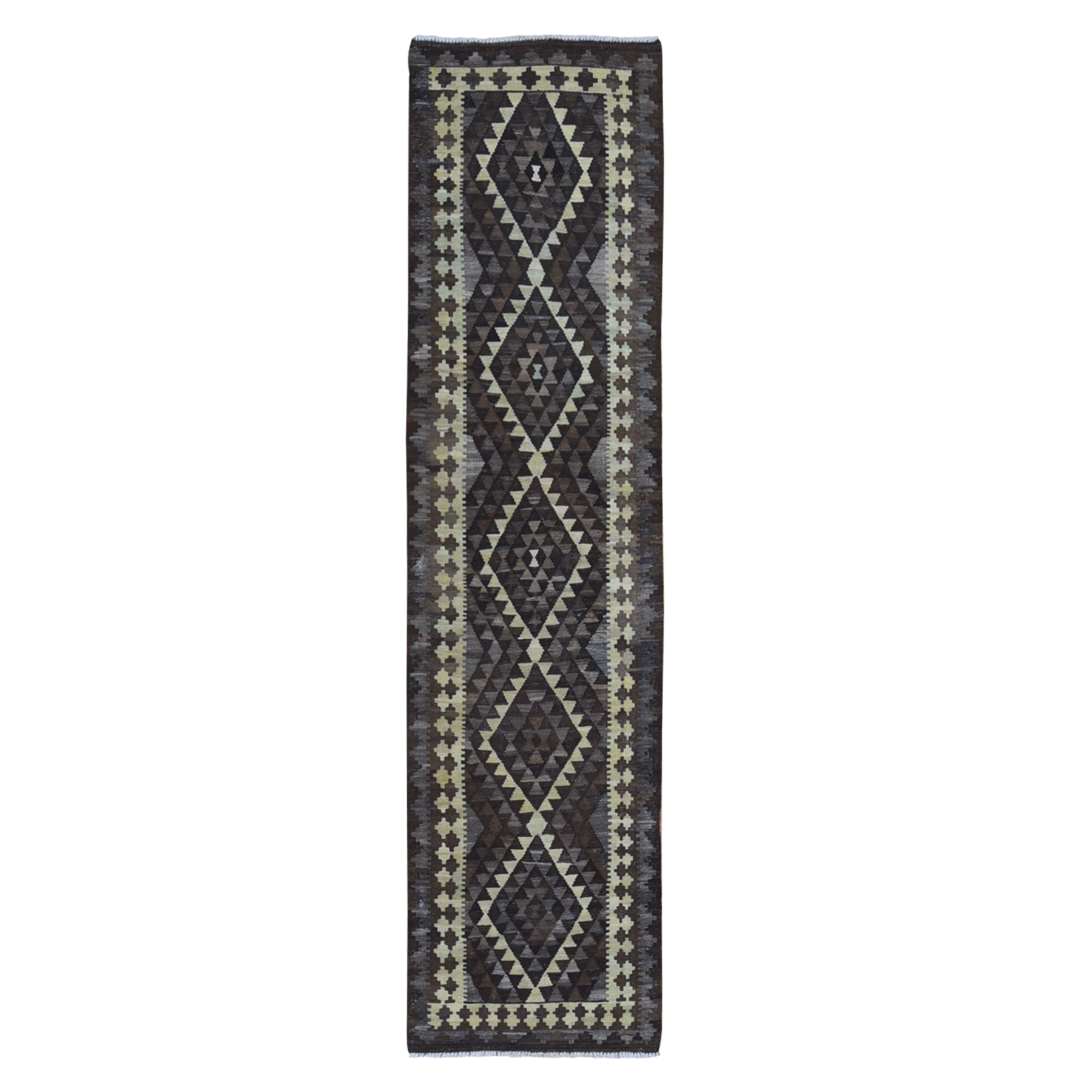 Fine Kilim Collection Hand Woven Brown Rug No: 1132594