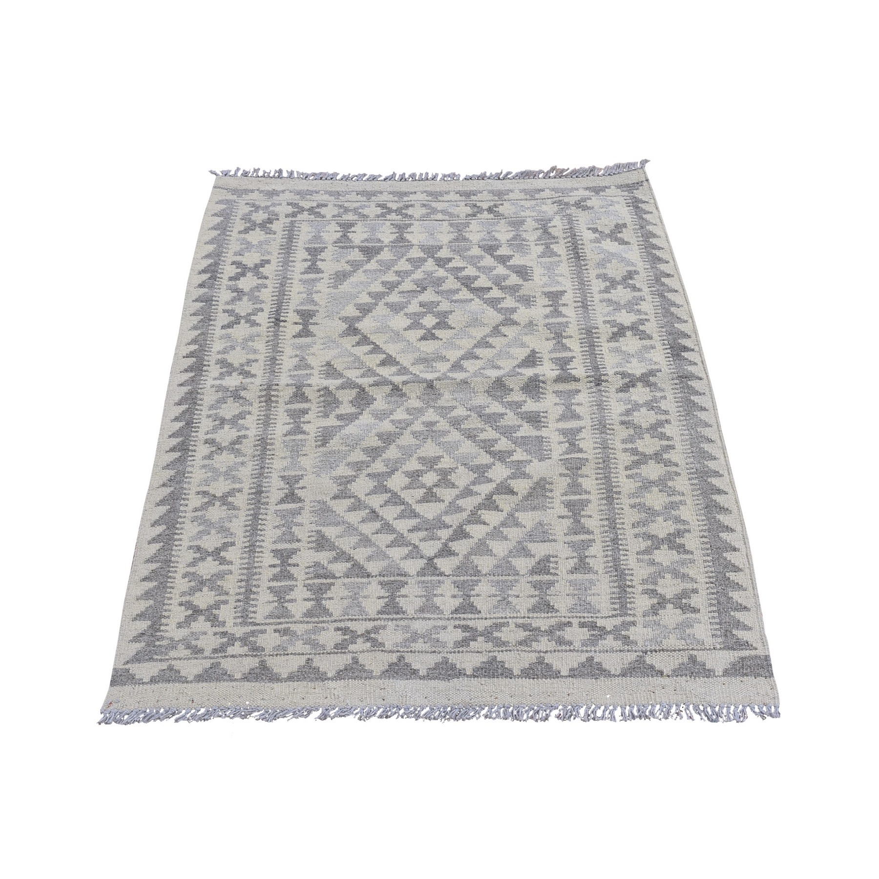 Fine Kilim Collection Hand Woven Ivory Rug No: 1132600