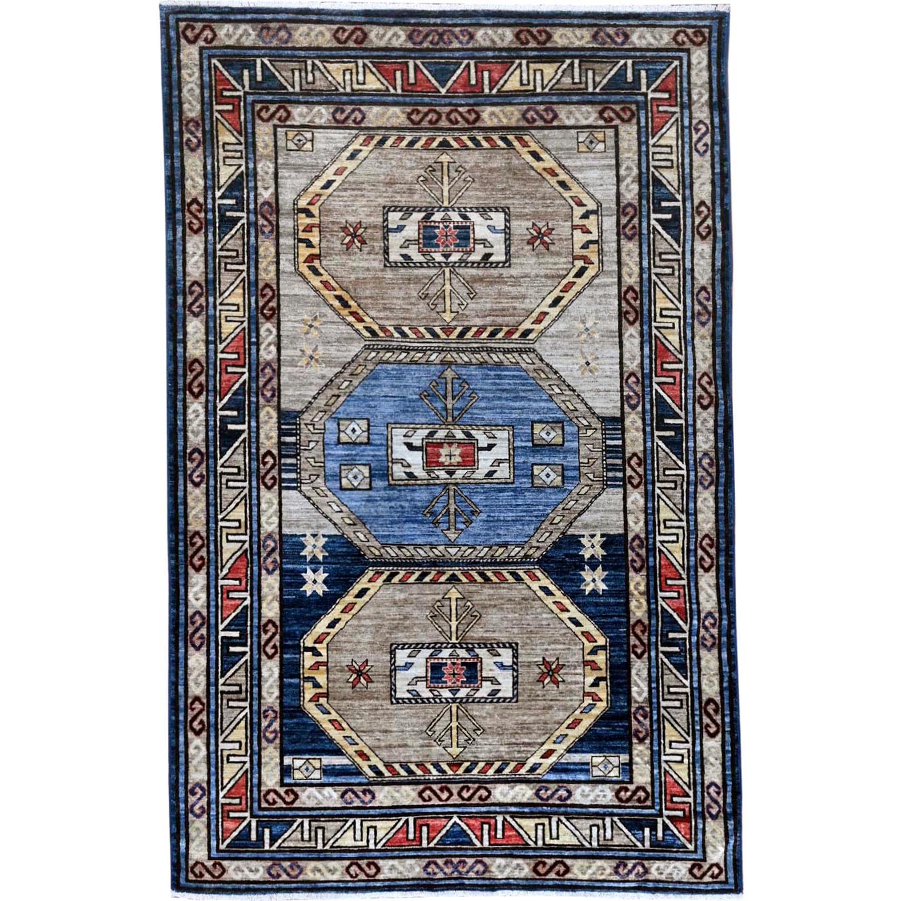 Caucasian Collection Hand Knotted Grey Rug No: 1132622