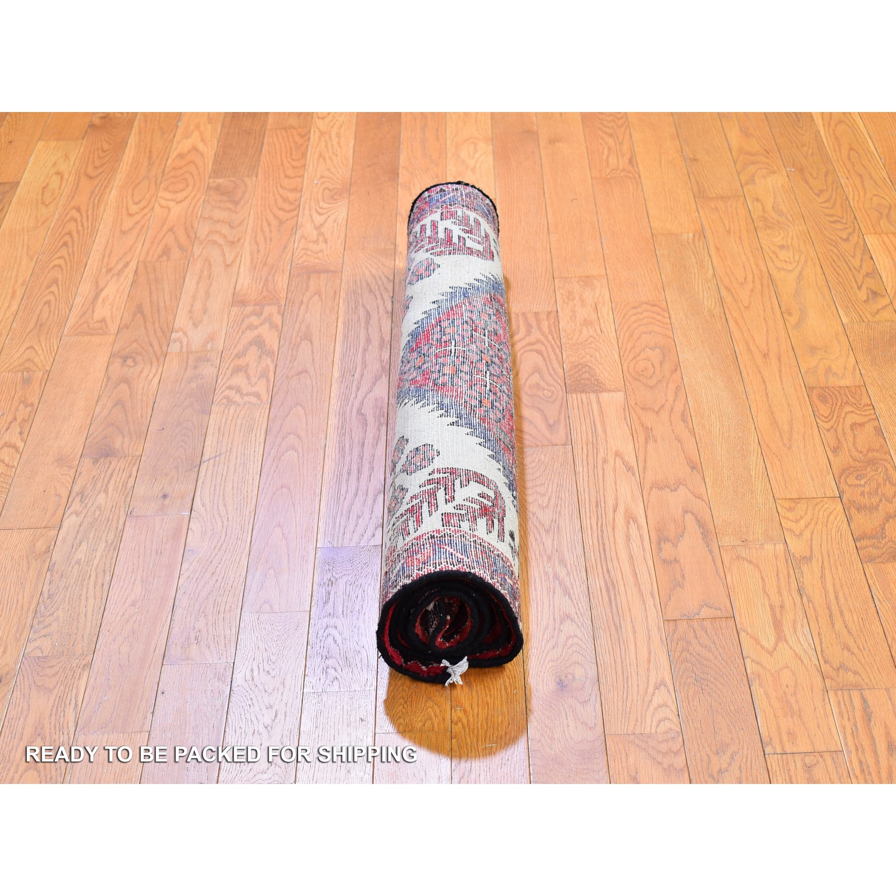 3'5"x4'10" Rural Village Vintage Persian Hamadan In Mint Condition Clean Geometric Design Pure Wool Hand Knotted Oriental Rug Sh66326