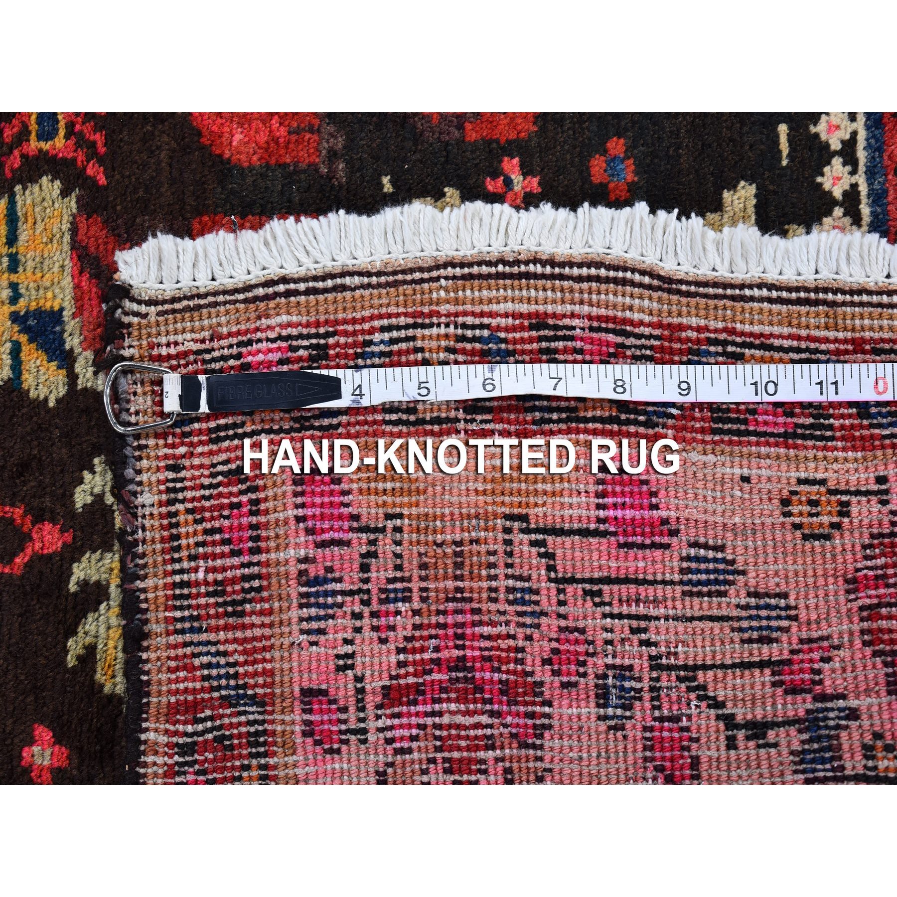 4'5"x6'1" Beige Vintage Persian Karabakh Rural Village Good Condition Pure Wool Hand Knotted Oriental Rug Sh66328
