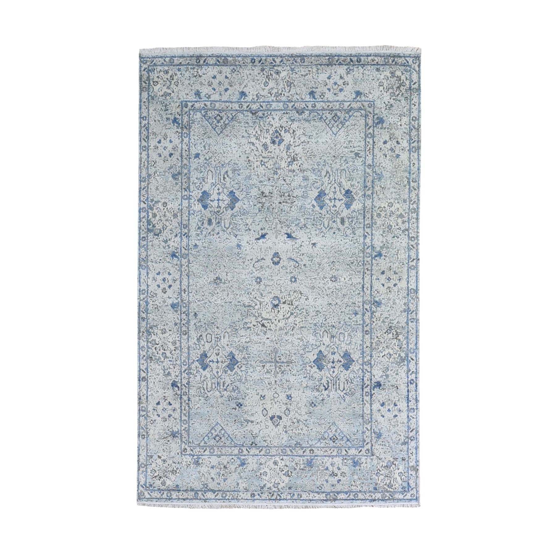 Transitional Hand Knotted Ivory Rug No: 1132732