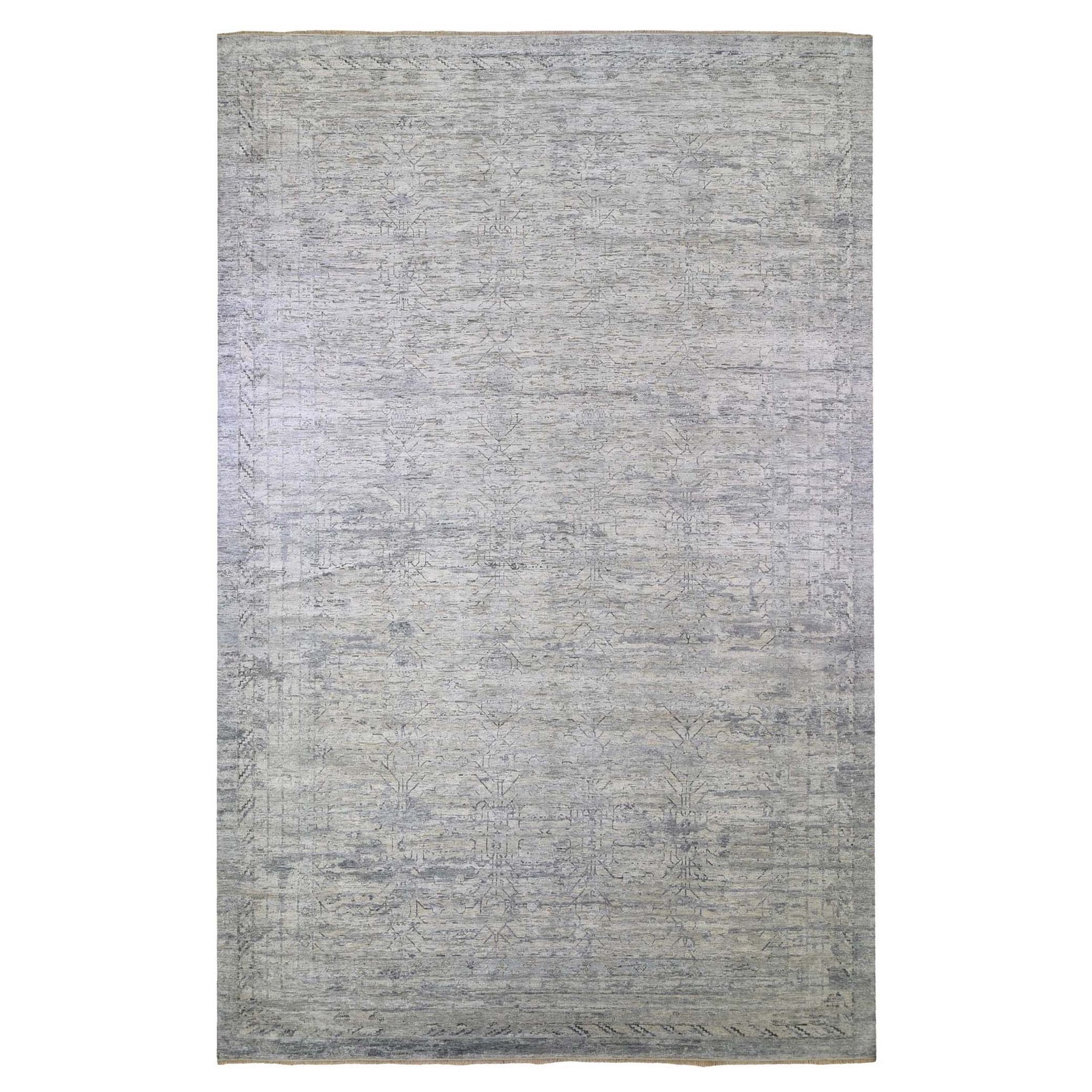 Agra And Turkish Collection Hand Knotted Grey Rug No: 1132780