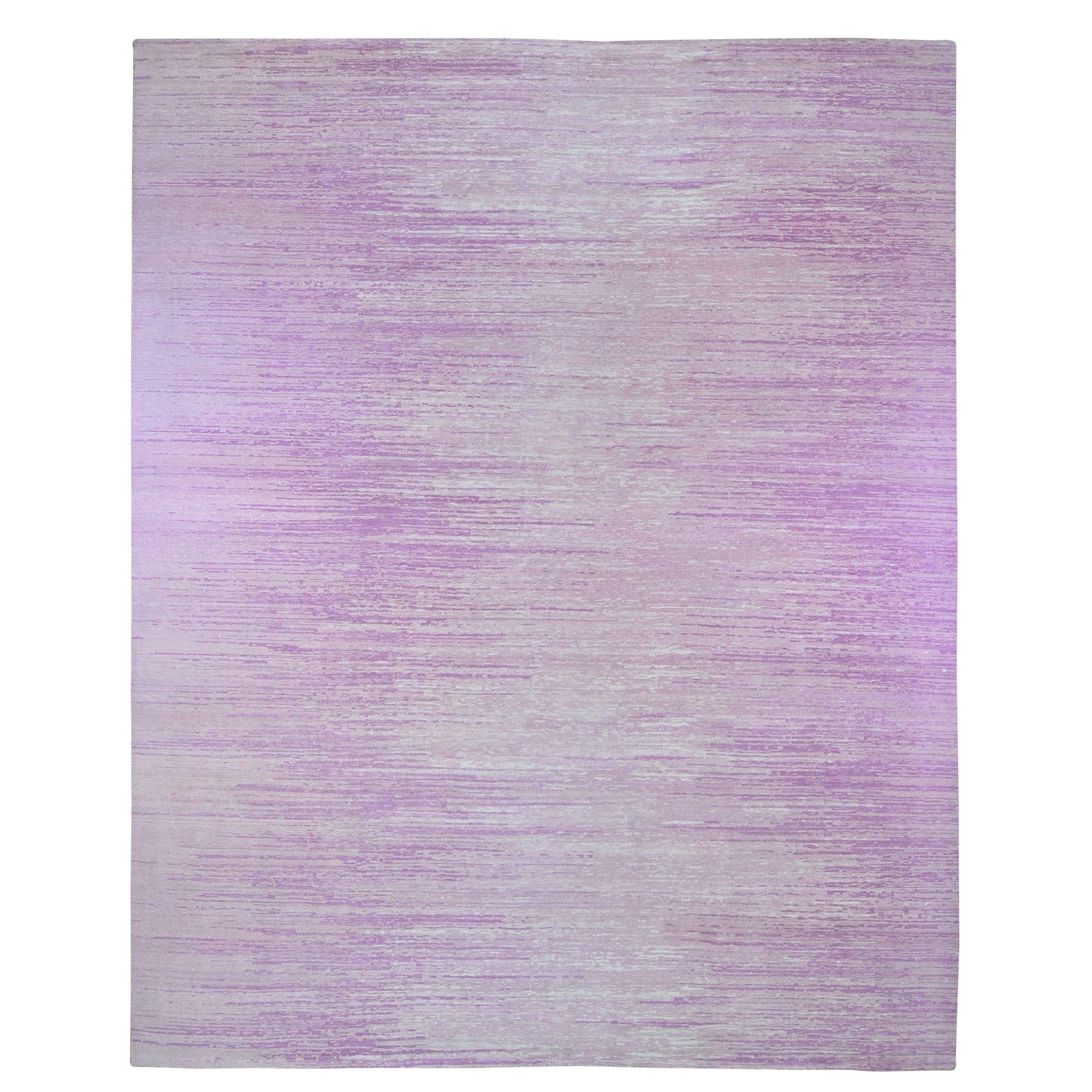 Mid Century Modern Collection Hand Knotted Pink Rug No: 1132932