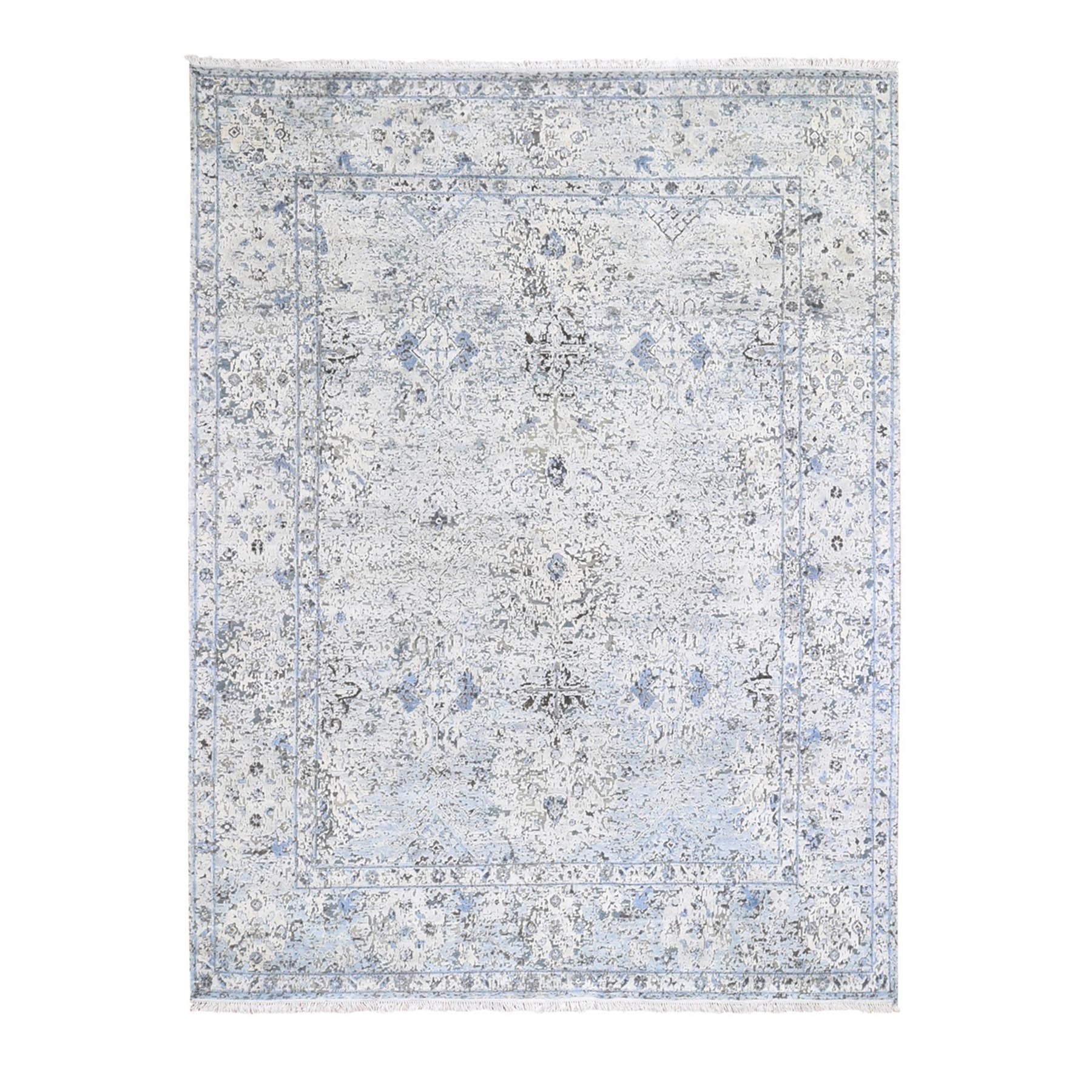 Transitional Hand Knotted Ivory Rug No: 1132966