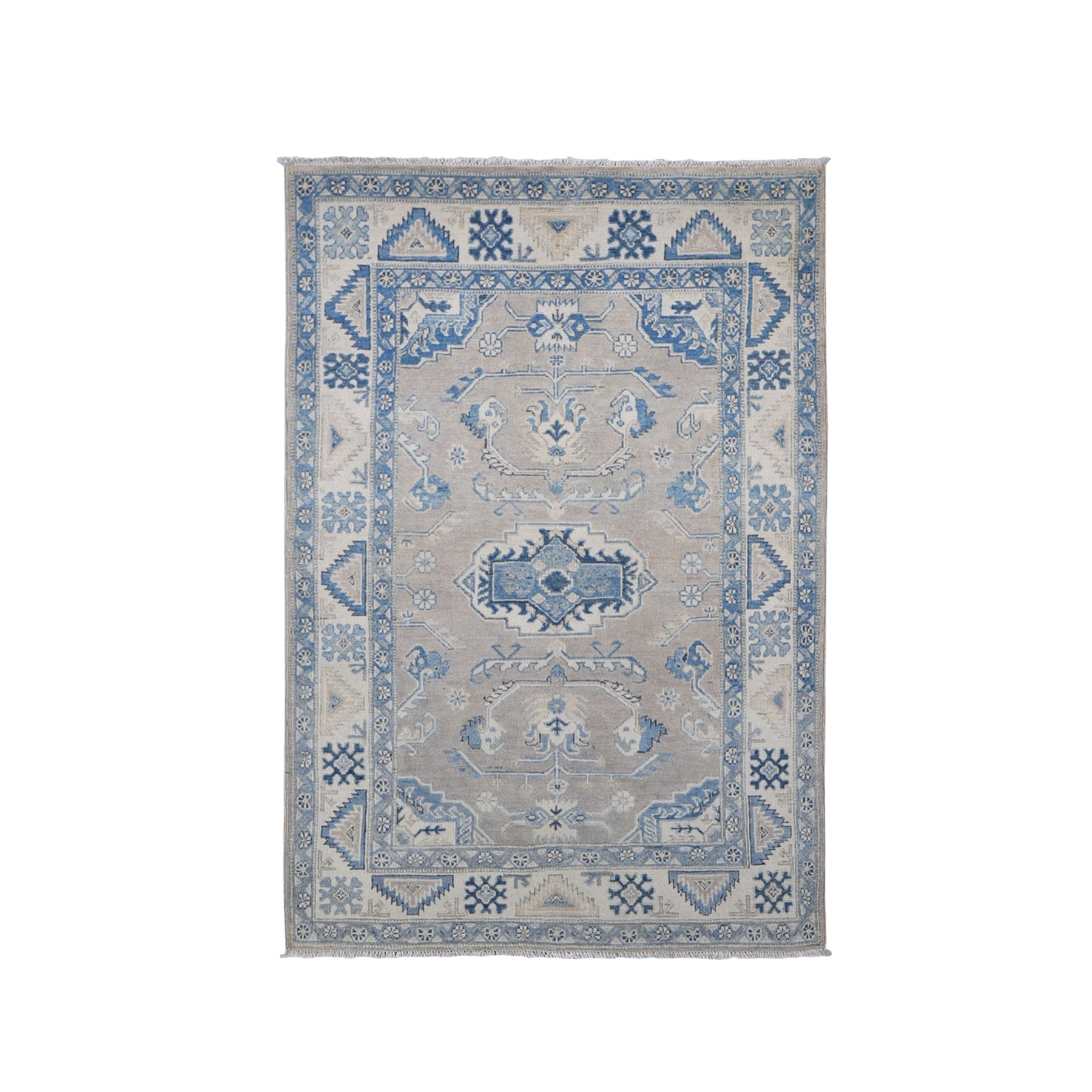 Caucasian Collection Hand Knotted Grey Rug No: 1133164