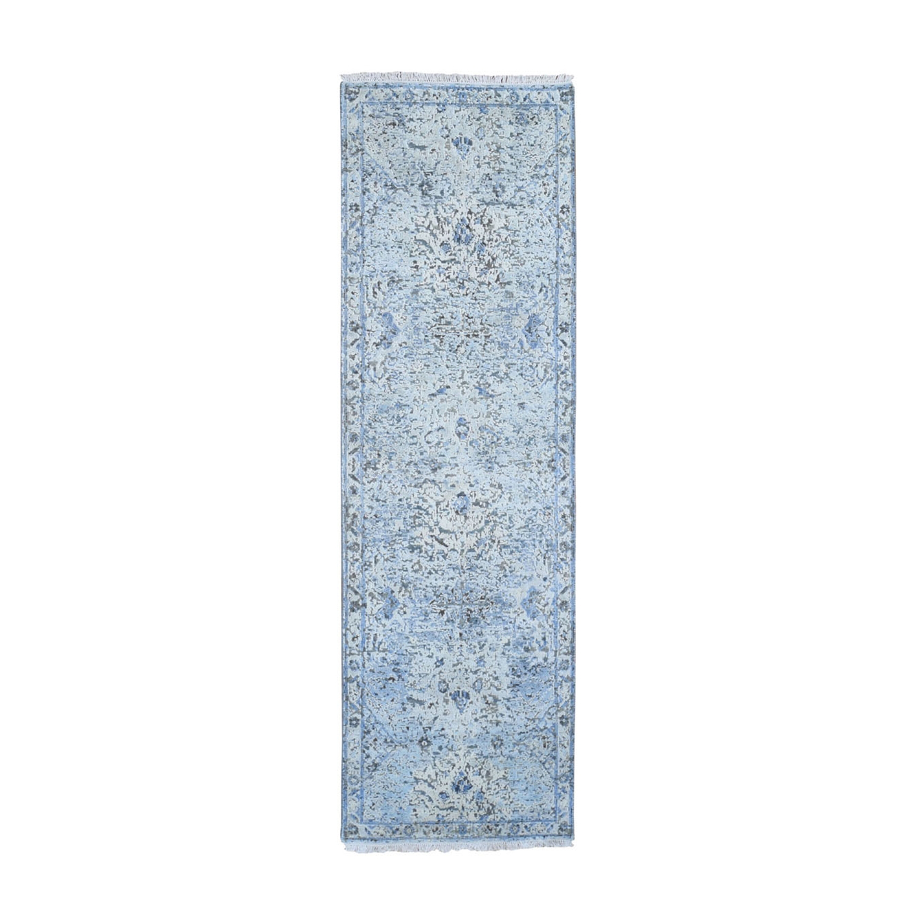 Transitional Hand Knotted Ivory Rug No: 1133174