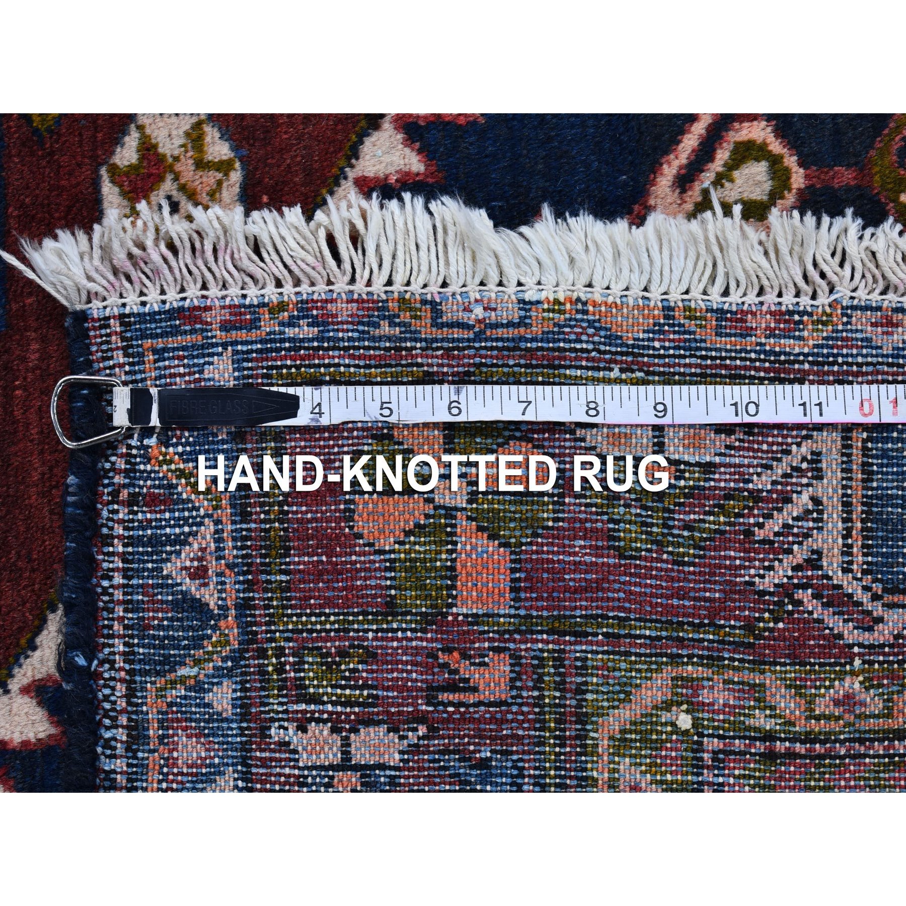 4'4"x6'6" Vintage Persian Hamadan Brown Excellent Condition Tribal Weaving Natural Wool Hand Knotted Clean Oriental Rug Sh66624