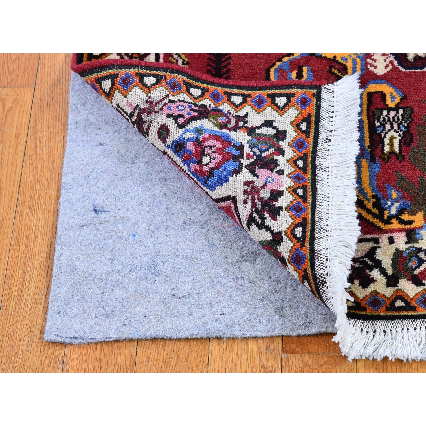 3'7"x5' New Persian Karabakh with a Flower Bouquet Hand Knotted Excellent Condition Natural Wool Clean Oriental Rug Sh66628