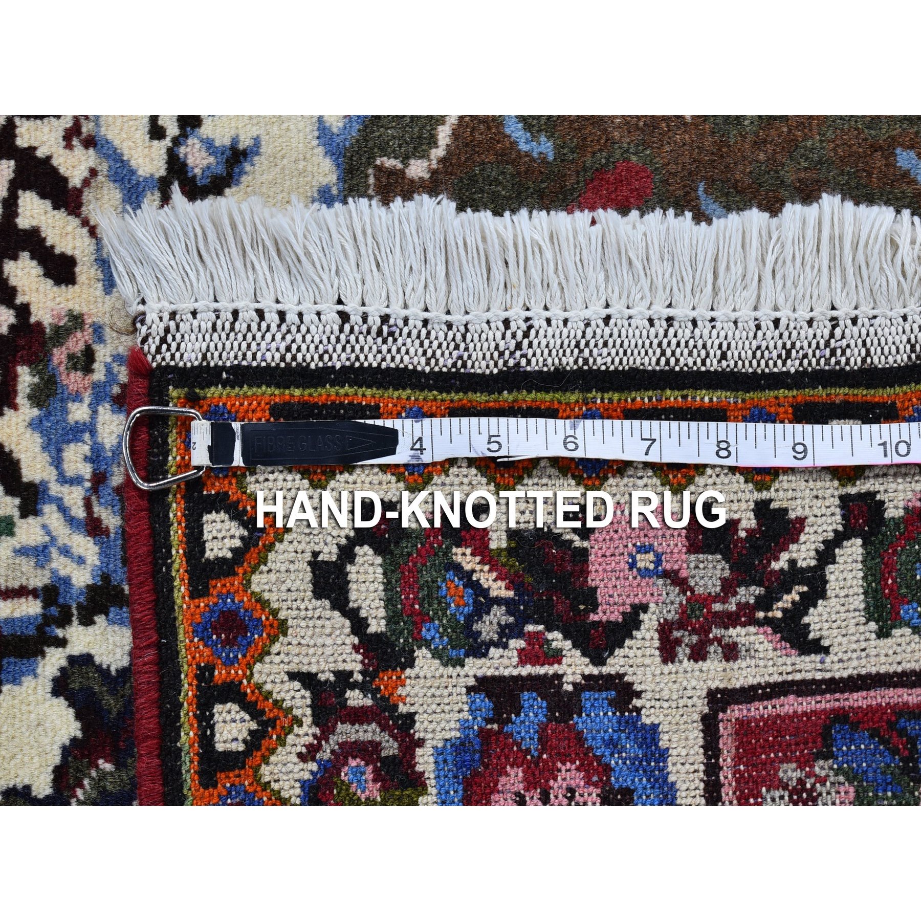 3'7"x5' New Persian Karabakh with a Flower Bouquet Hand Knotted Excellent Condition Natural Wool Clean Oriental Rug Sh66628