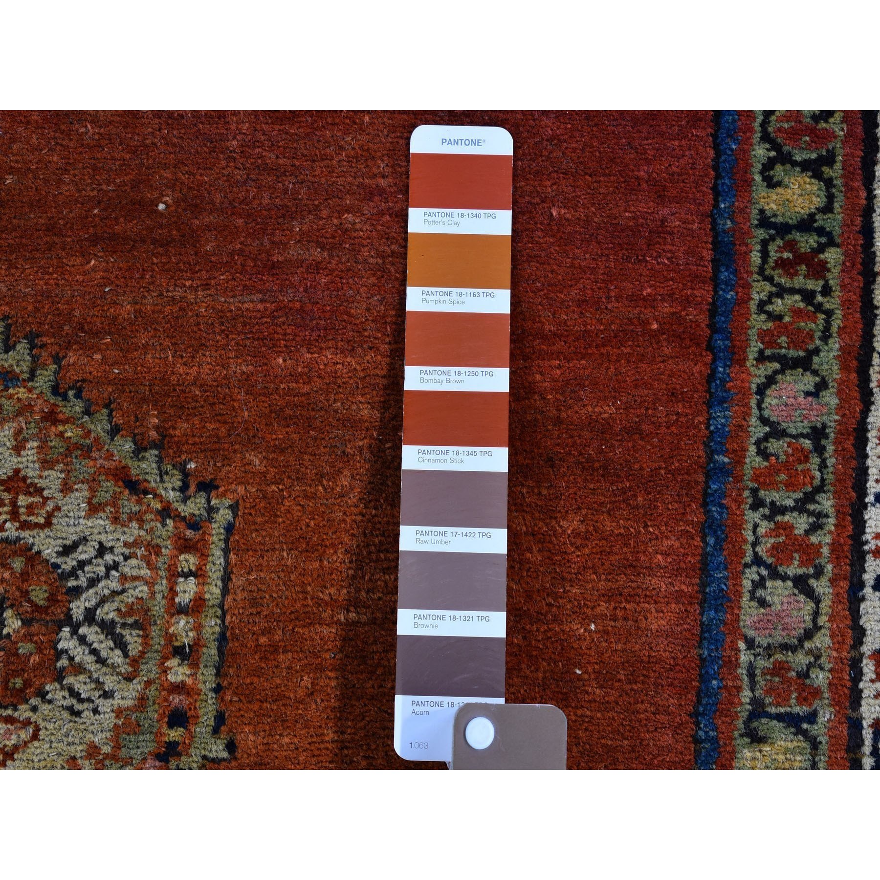 4'8"x12' Brick Red Antique North West Persian Wide Gallery Size Runner, Dated 1876 Even Wear Pure Wool Abrush Hand Knotted Clean Oriental Rug Sh66657