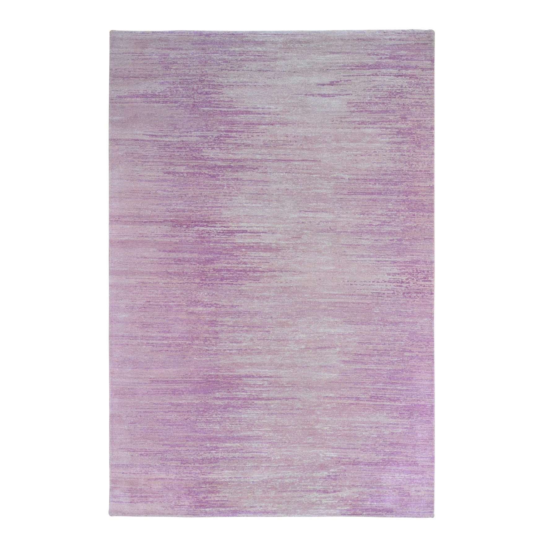 Mid Century Modern Collection Hand Knotted Pink Rug No: 1133394
