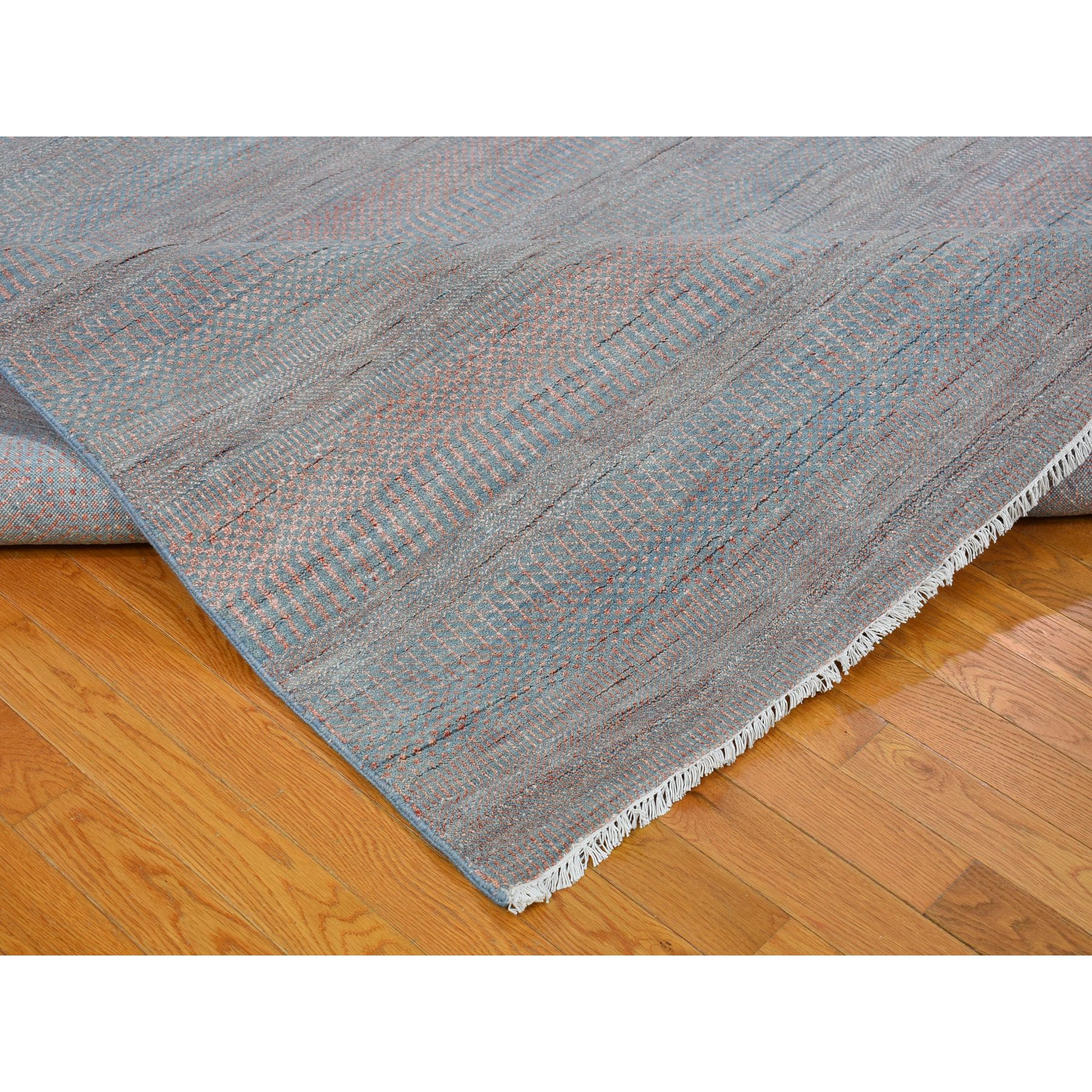 Mid Century Modern Collection Hand Knotted Blue 1133488 Rug