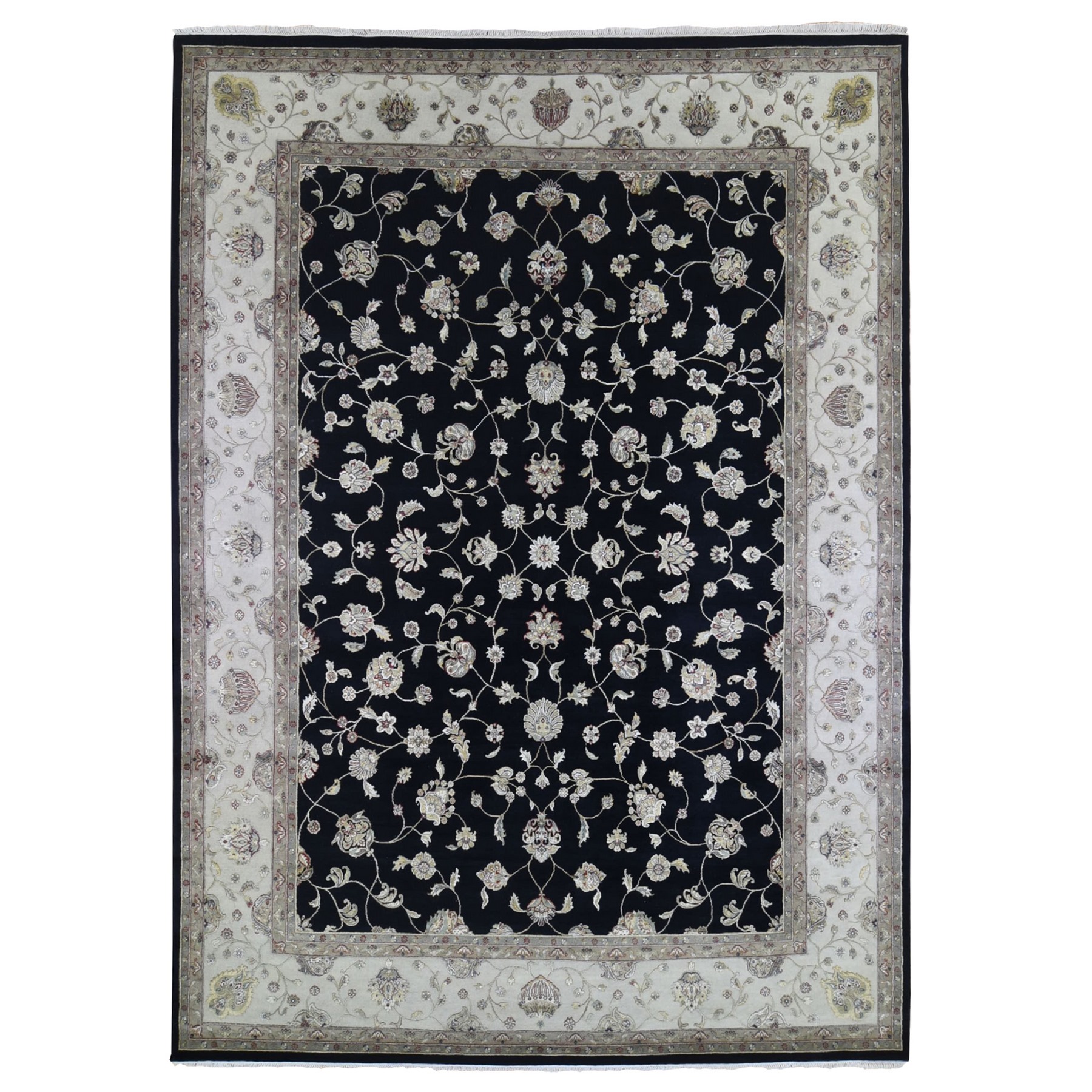 Pahlavi Collection Hand Knotted Black Rug No: 1133490