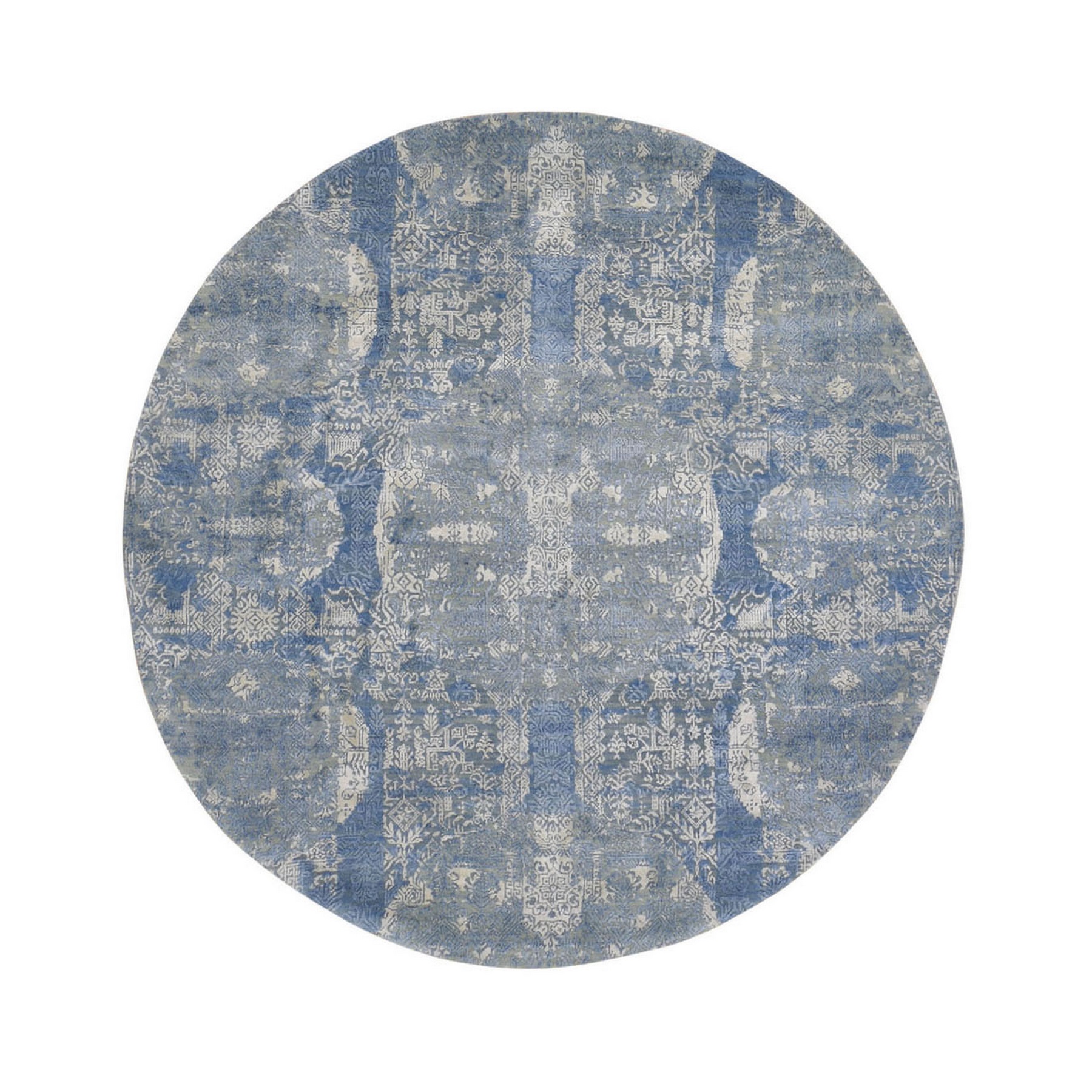 Transitional Hand Knotted Blue Rug No: 1133512