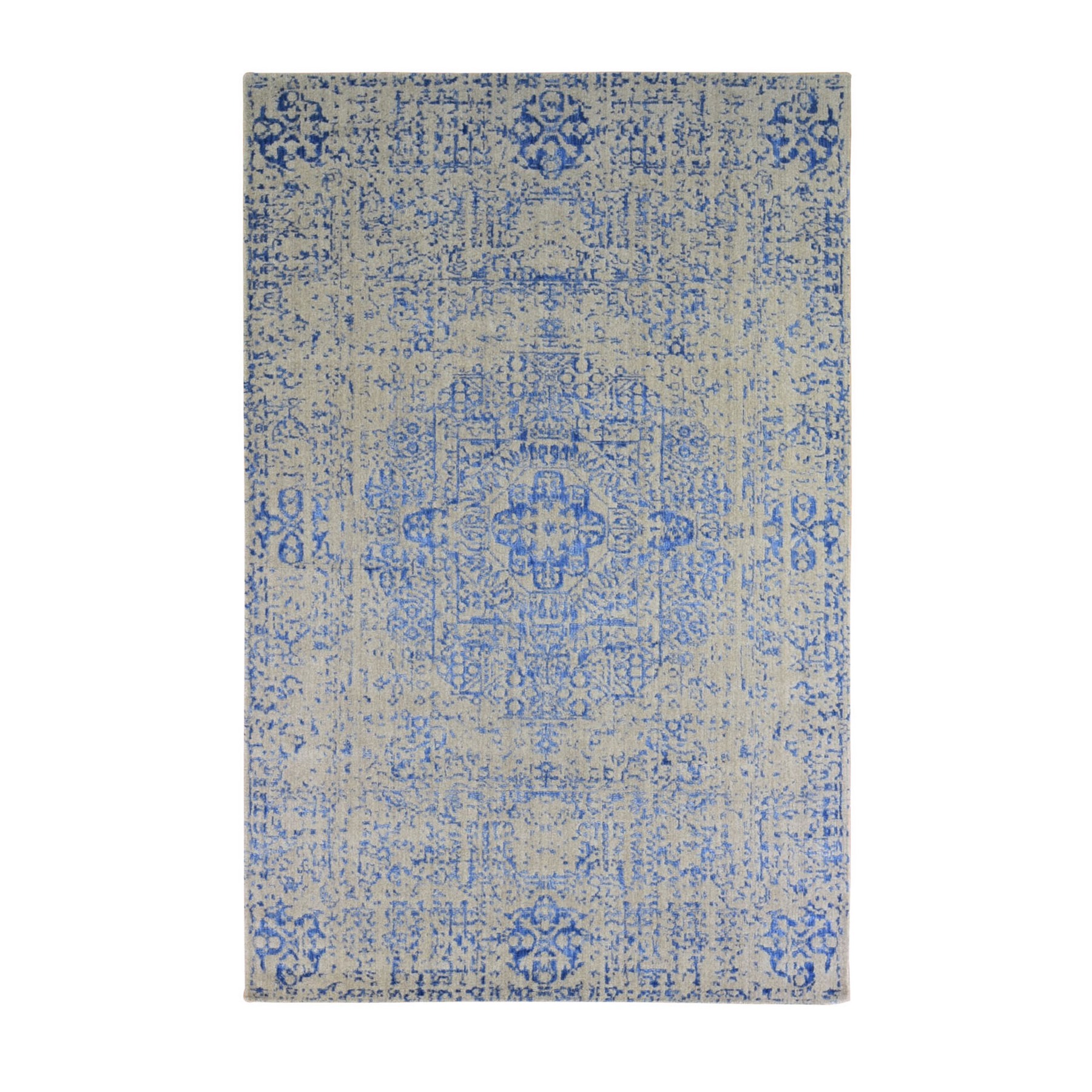Intricate Collection Hand Loomed Blue Rug No: 1133514