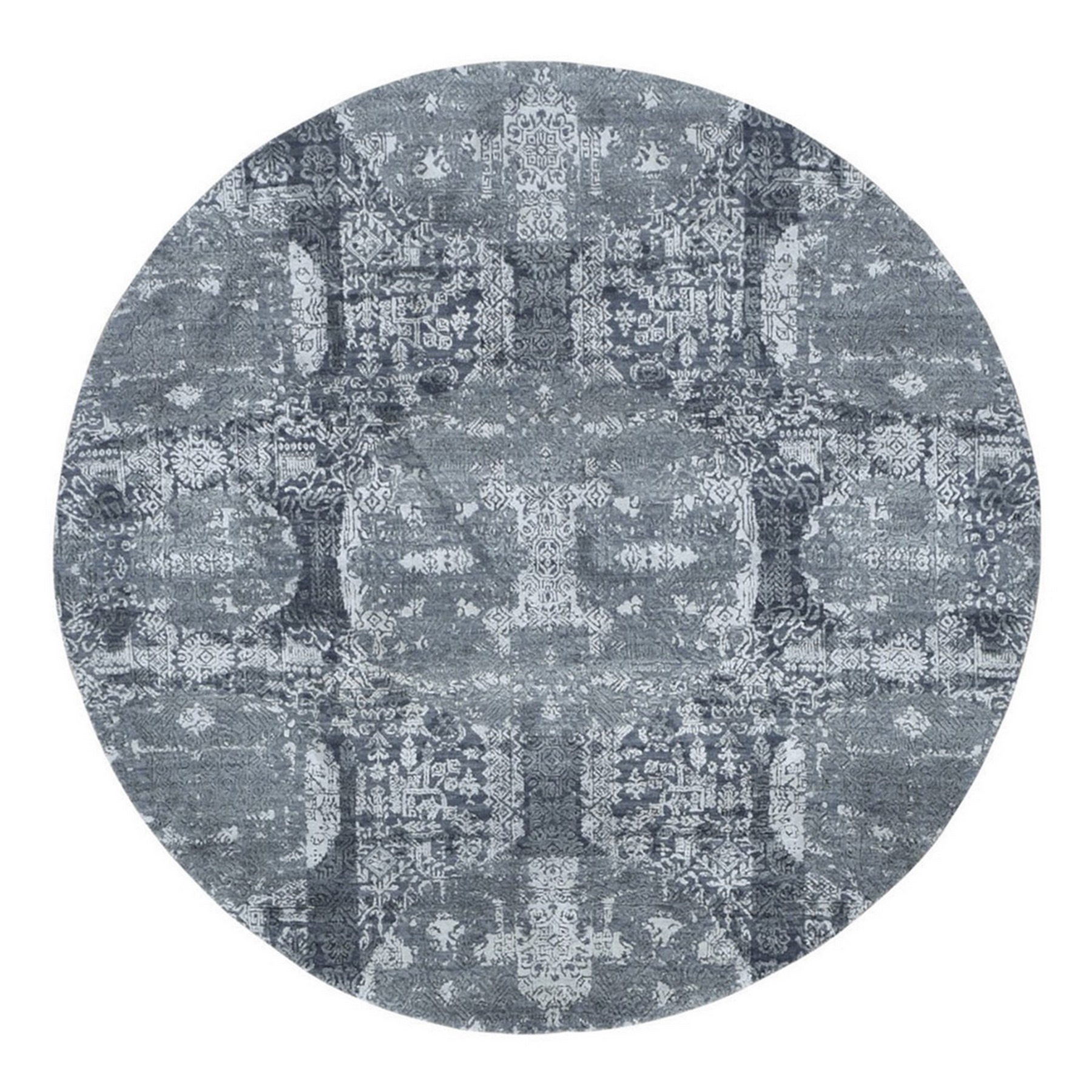 Transitional Hand Knotted Grey Rug No: 1133556