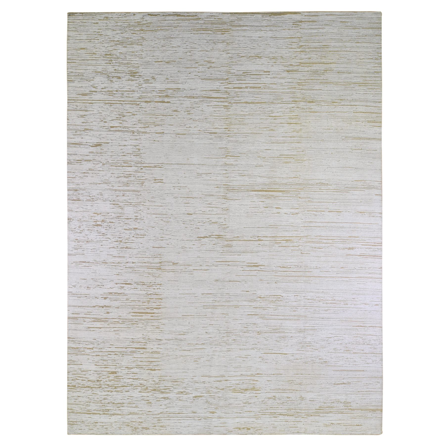 Mid Century Modern Collection Hand Knotted Ivory Rug No: 1133600