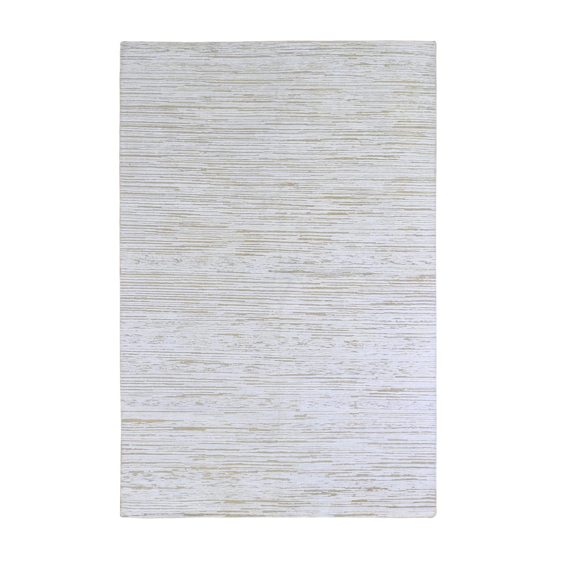 Mid Century Modern Collection Hand Knotted Ivory Rug No: 1133610