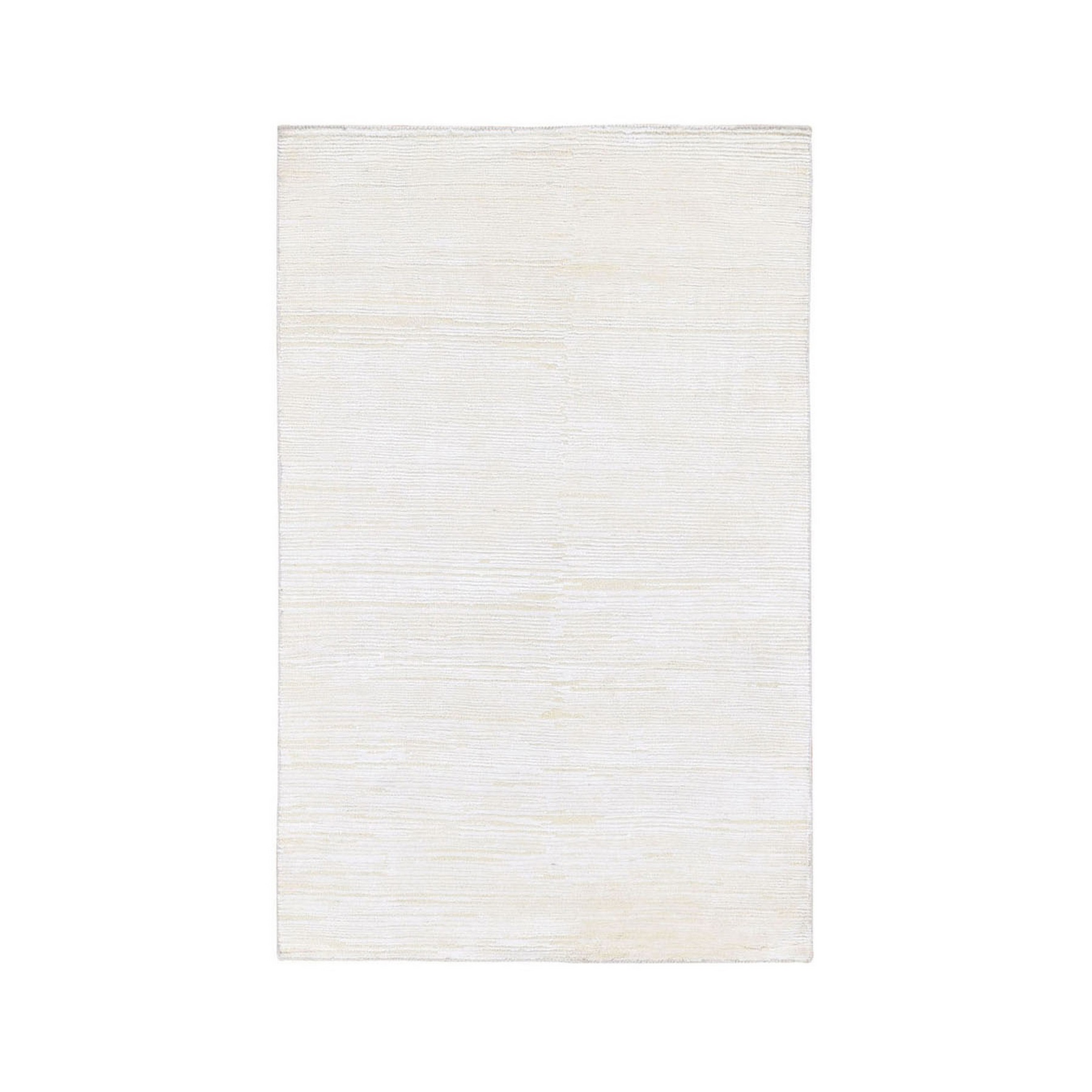 Mid Century Modern Collection Hand Knotted Ivory Rug No: 1133614