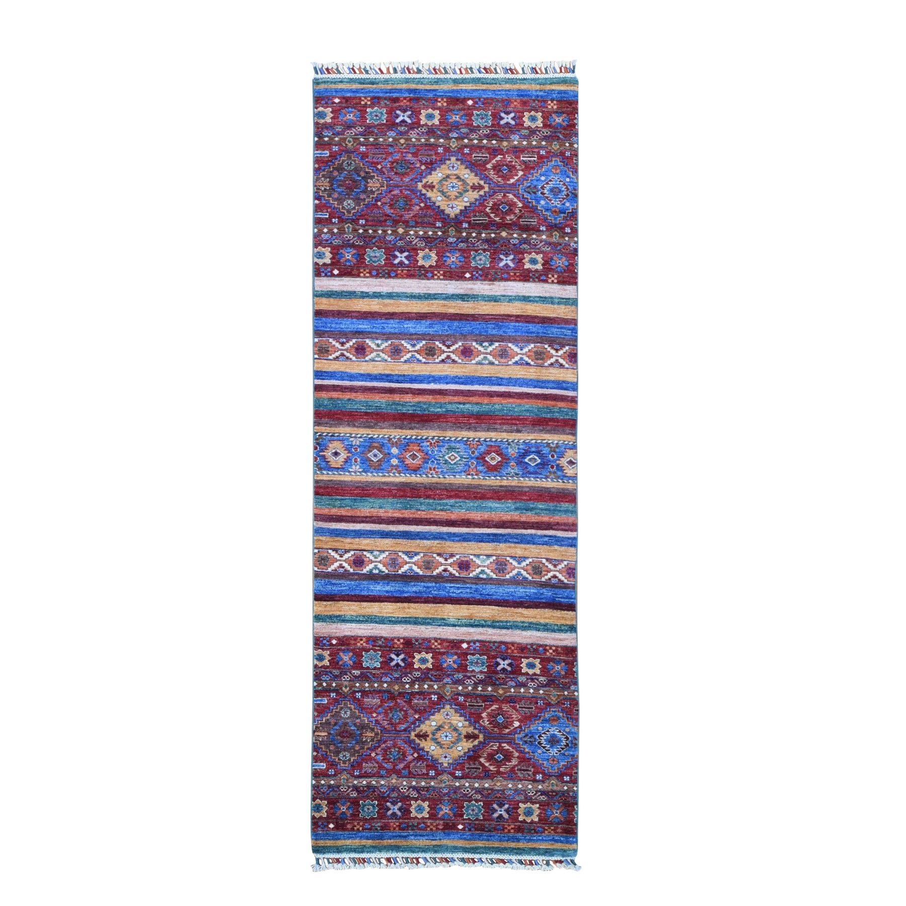 Caucasian Collection Hand Knotted Red Rug No: 1133656