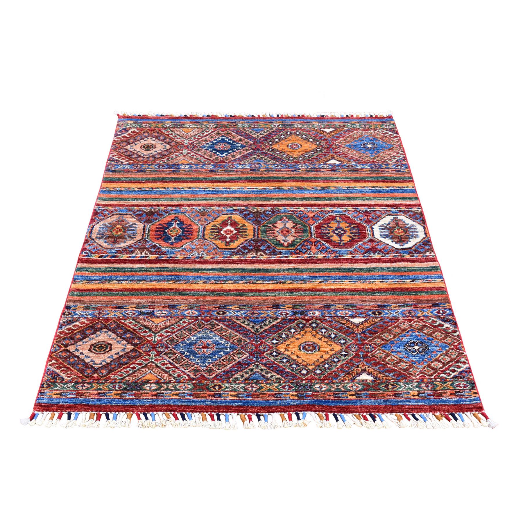 Caucasian Collection Hand Knotted Red Rug No: 1133664
