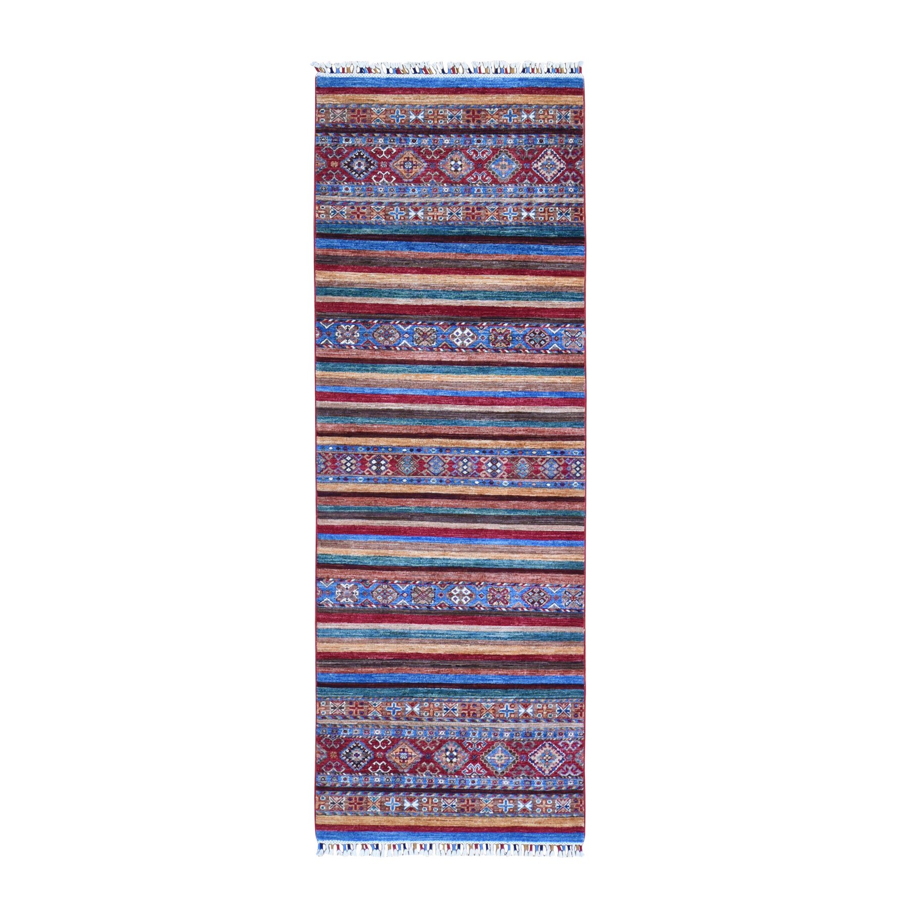 Caucasian Collection Hand Knotted Red Rug No: 1133670
