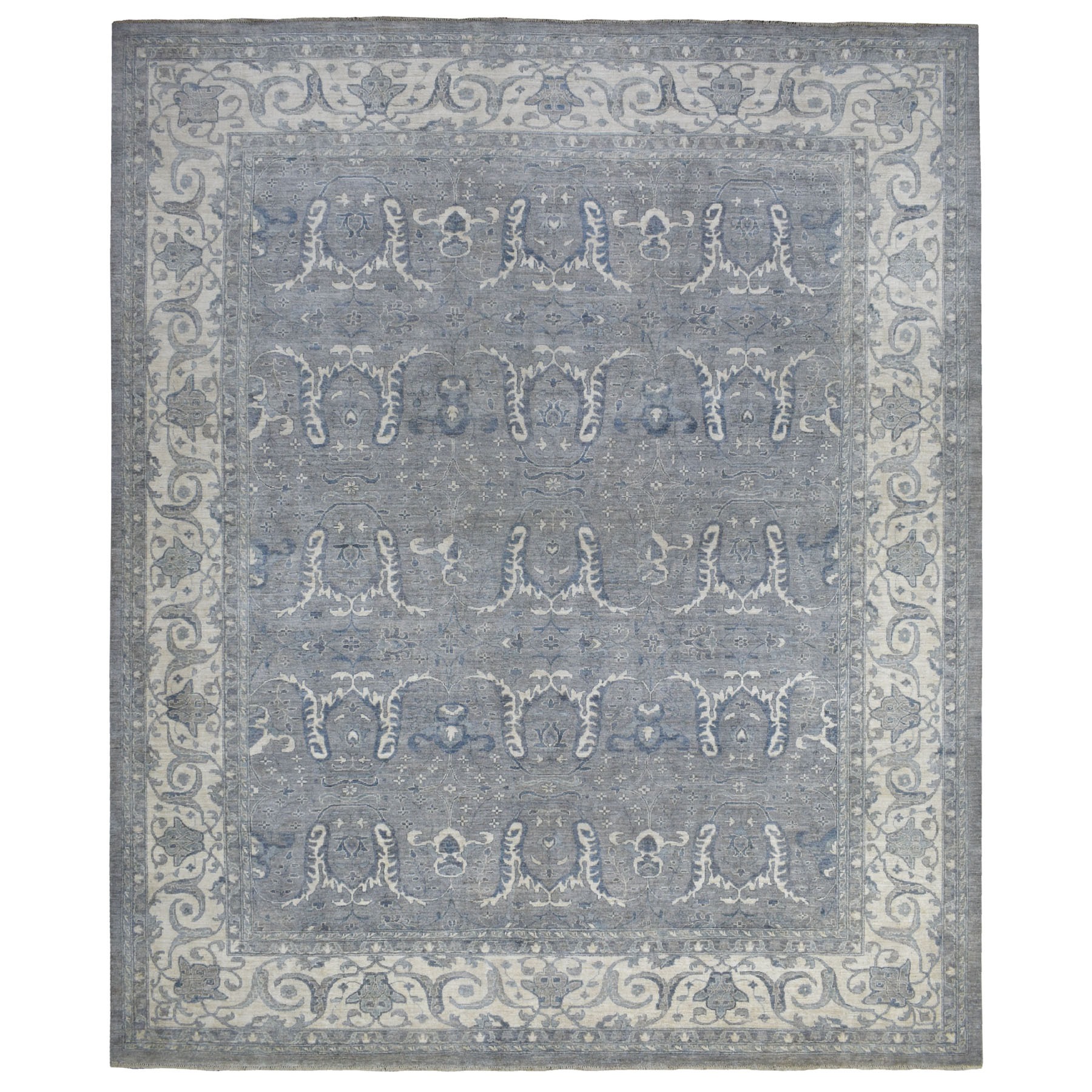 Agra And Turkish Collection Hand Knotted Grey Rug No: 1134168