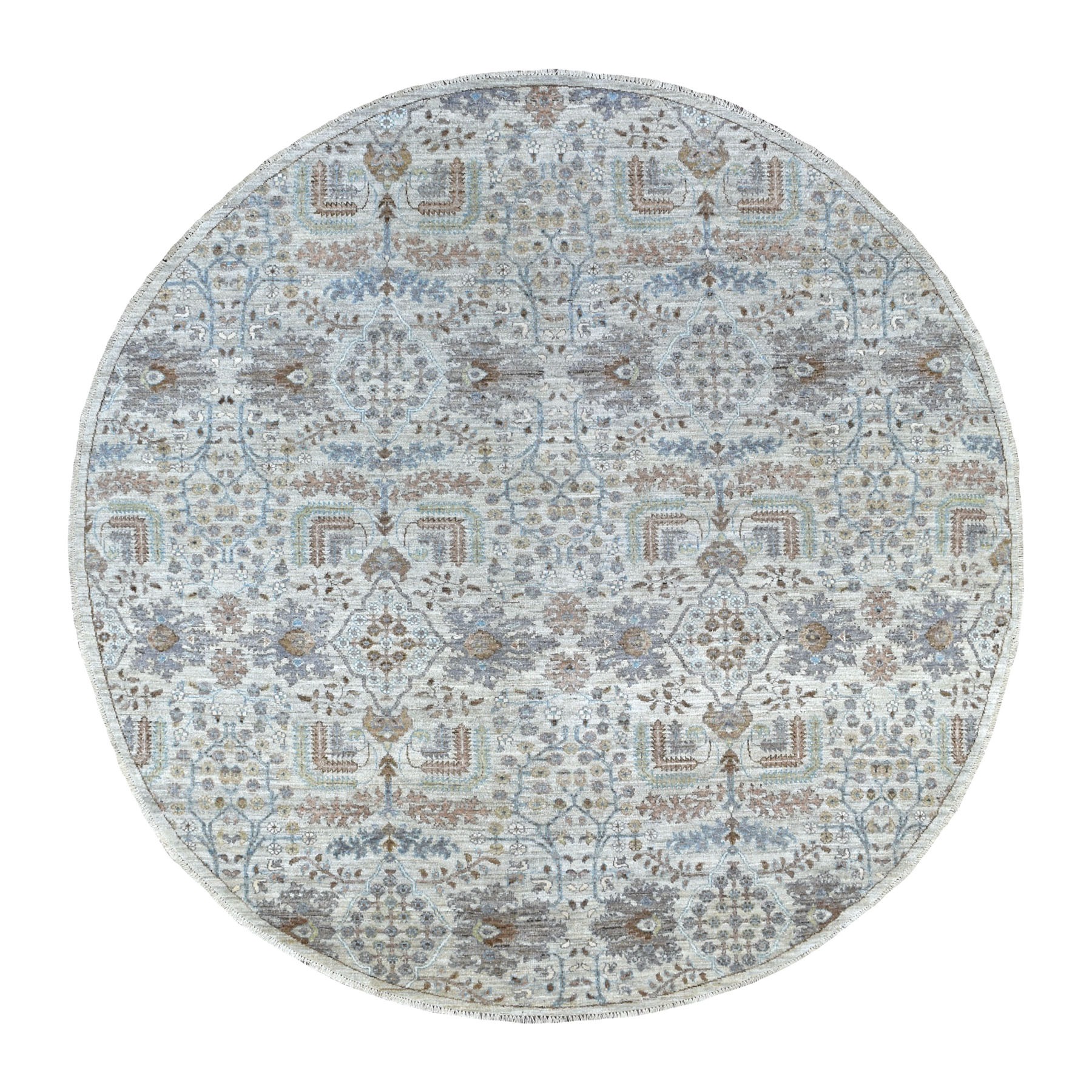 Agra And Turkish Collection Hand Knotted Grey Rug No: 1134312