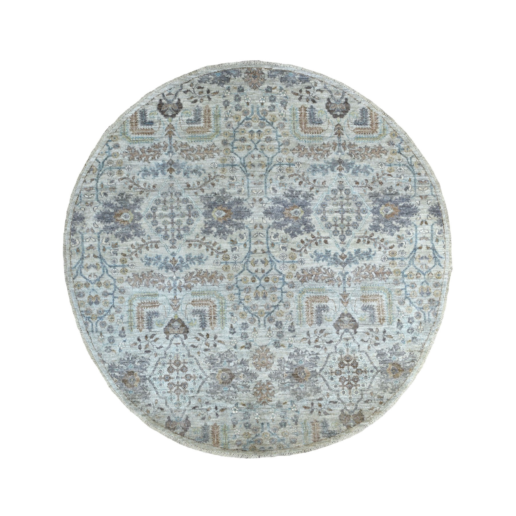 Agra And Turkish Collection Hand Knotted Grey Rug No: 1134316
