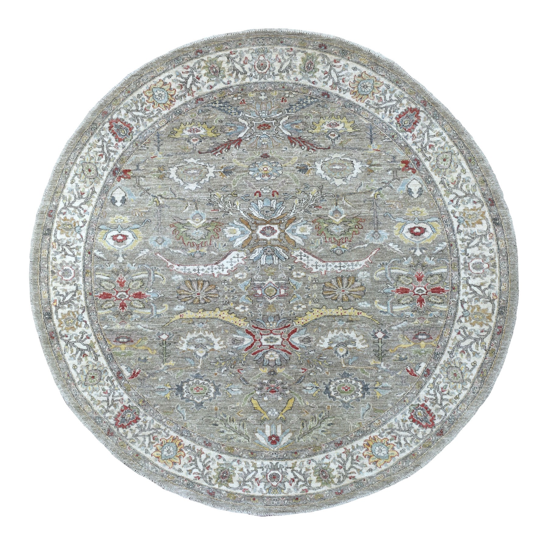 Agra And Turkish Collection Hand Knotted Grey Rug No: 1134328