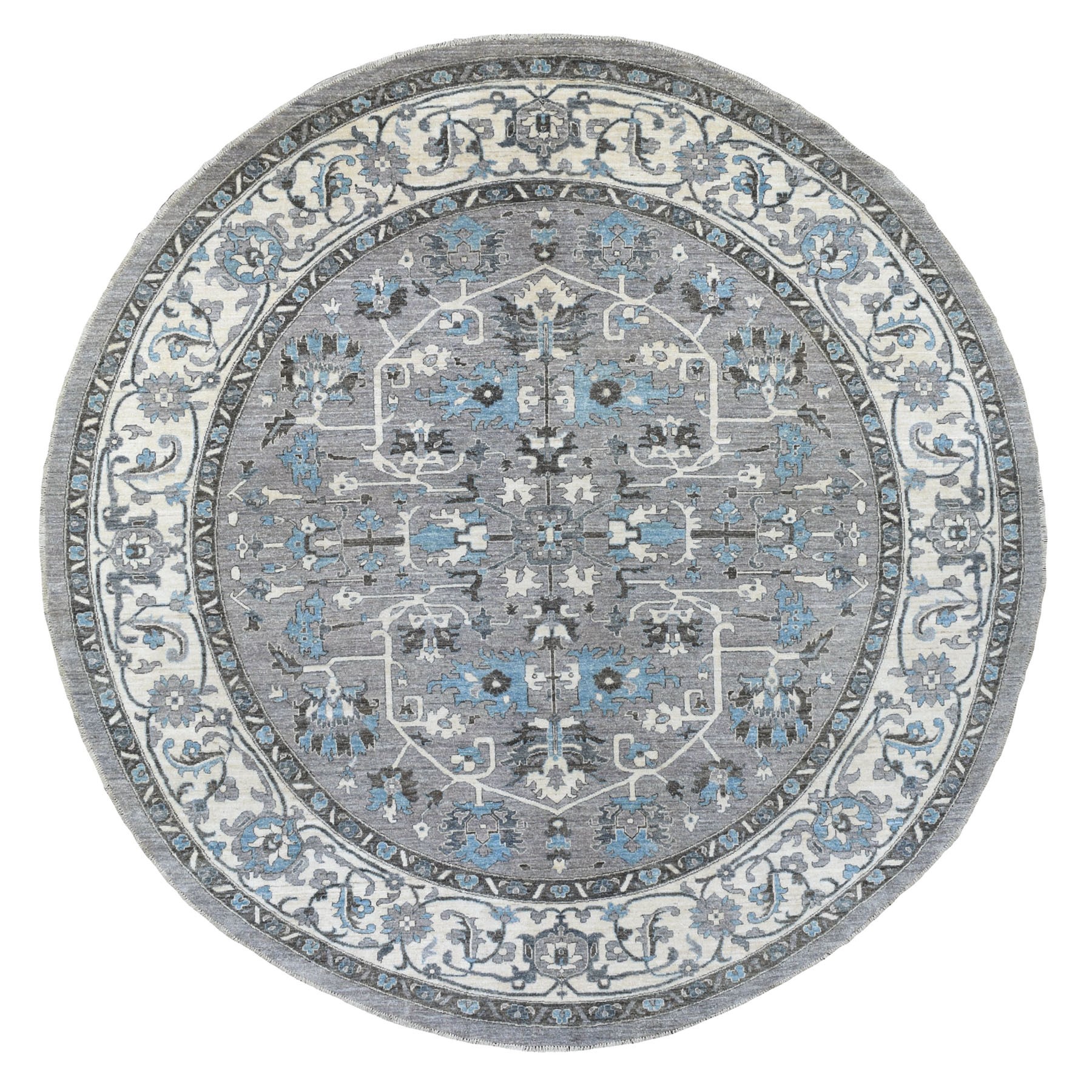 Agra And Turkish Collection Hand Knotted Grey Rug No: 1134334