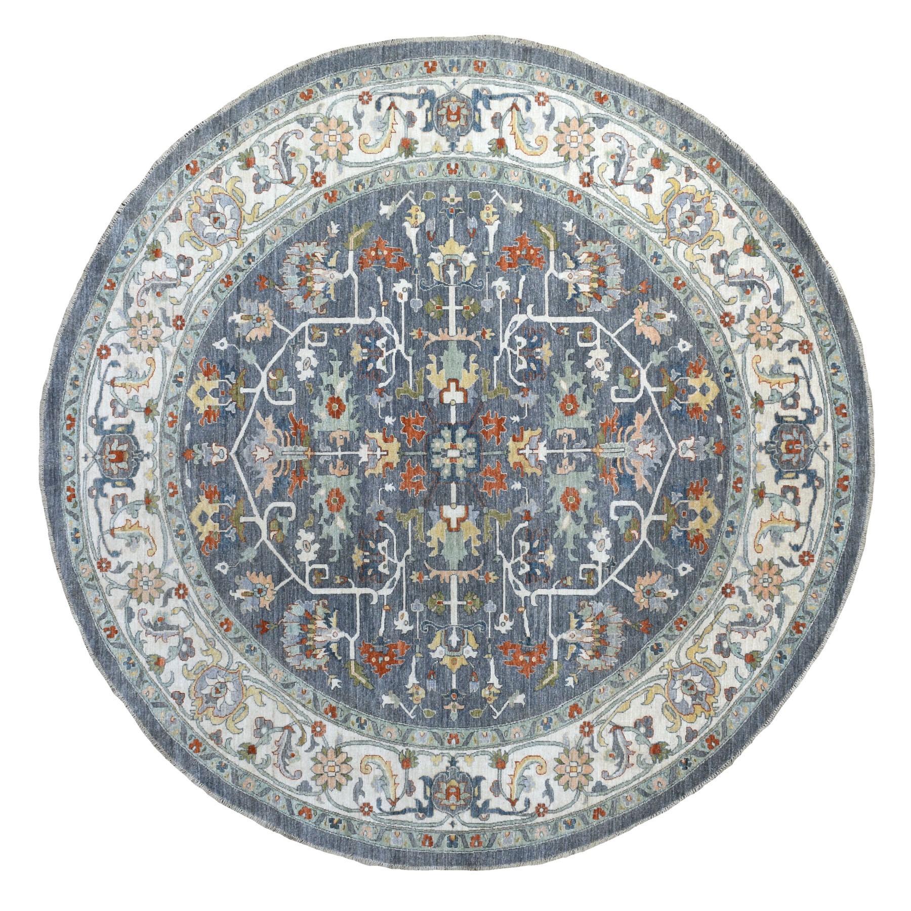 Agra And Turkish Collection Hand Knotted Grey Rug No: 1134380