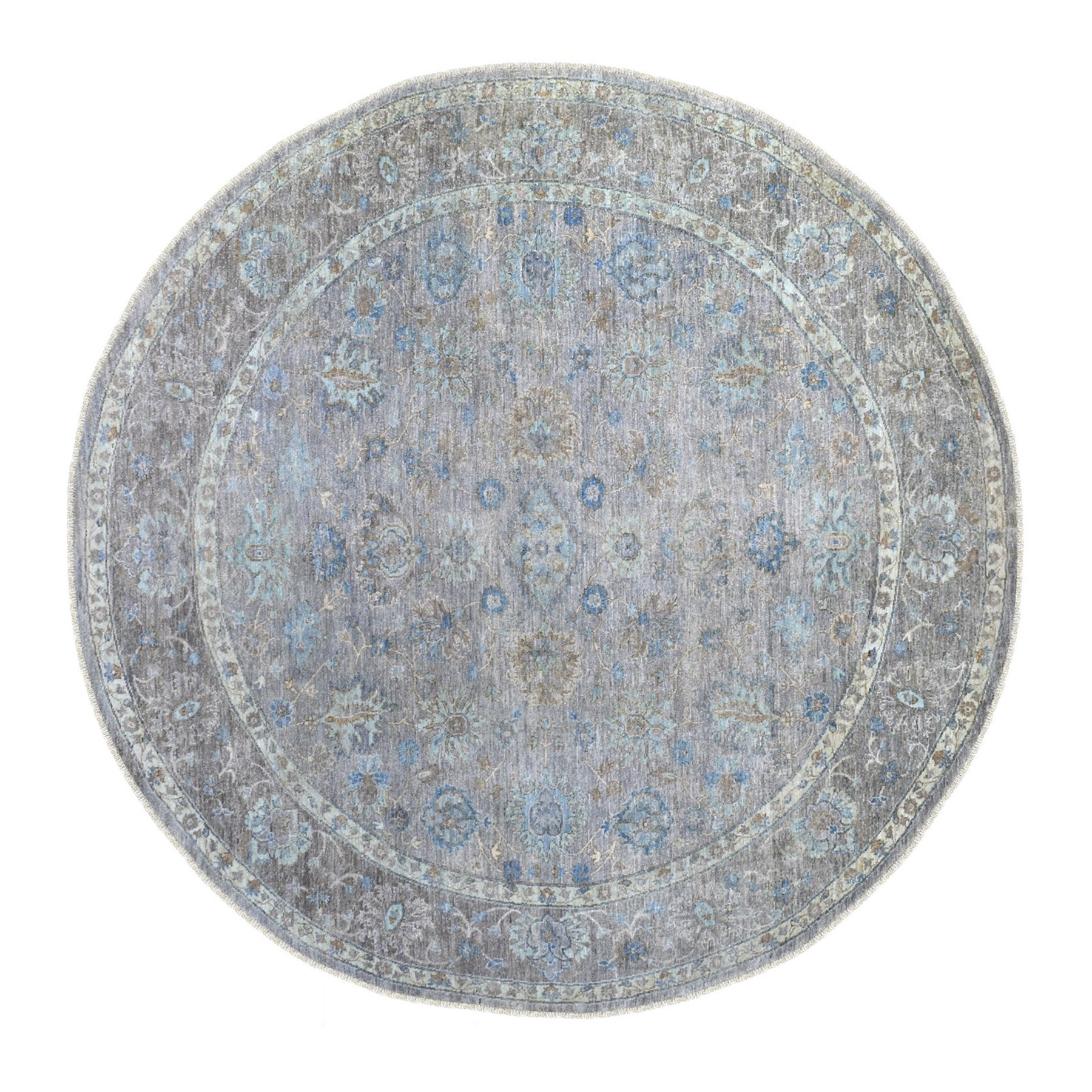 Agra And Turkish Collection Hand Knotted Grey Rug No: 1134382